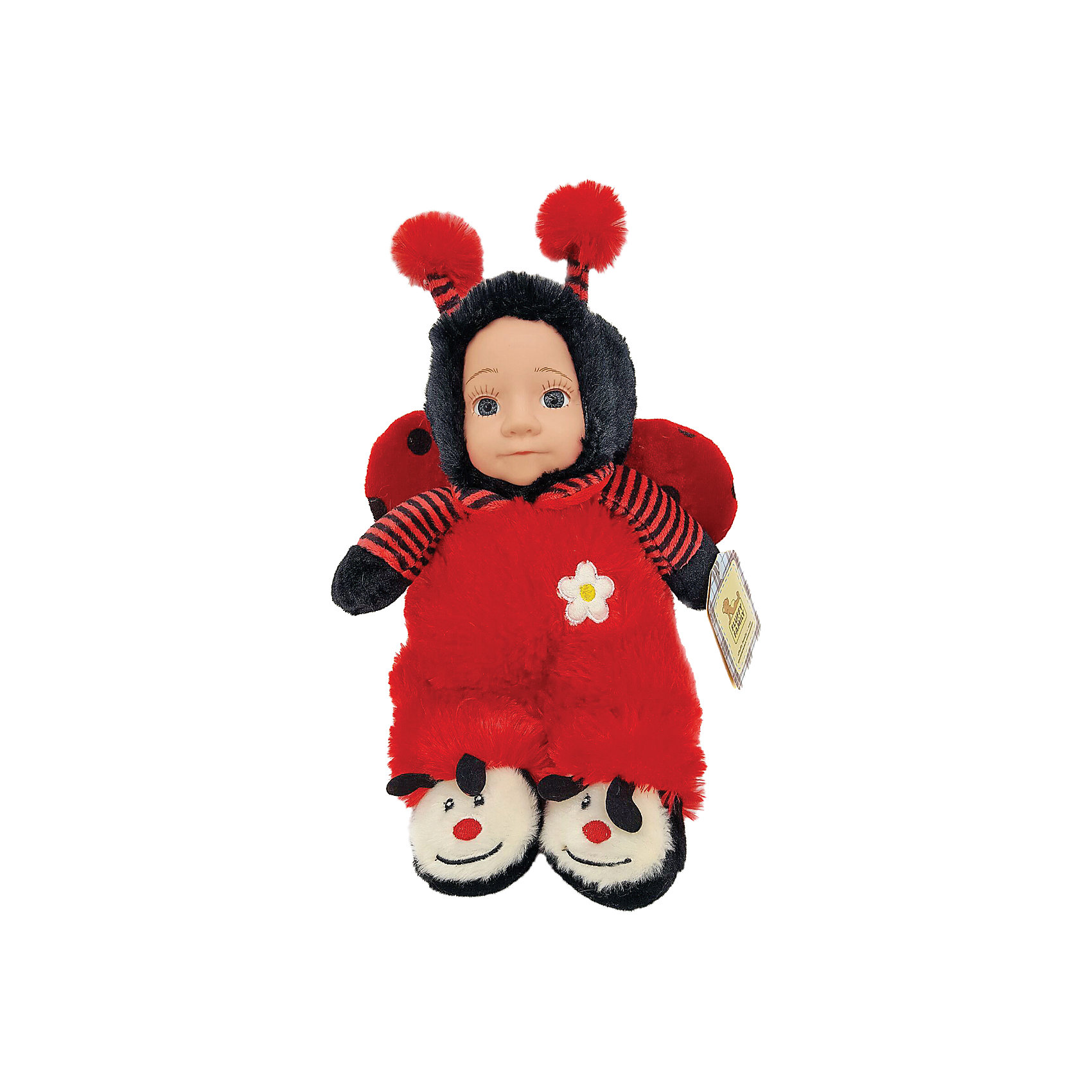 Игрушка Божья коровка, Fluffy Family Игрушка Божья коровка, Fluffy FamilyМягкие куклы<br>Игрушка «Божья коровка» - милая вариация стандартной куклы – младенца. Малыш выполнен из пластика и тщательно прорисованным личиком. Одета кукла в костюм божьей коровки. Ткань приятна на ощупь и малышу понравится играть с куклой. Игрушка подходит для одиночной игры малыша и для игр в компании. Не содержит мелких деталей. Кукла из коллекционной серии. Соберите весь набор! Материалы, использованные при изготовлении товара, абсолютно безопасны и отвечают всем международным требованиям по качеству.<br><br>Дополнительные характеристики:<br><br>материал: ПВХ, искусственный мех, пластик;<br>габариты: 27 х 9 х 36 см;<br>наполнитель: полиэтиленовые гранулы.<br><br>Игрушку Божья коровка от компании Fluffy Family можно приобрести в нашем магазине.<br><br>Ширина мм: 570<br>Глубина мм: 580<br>Высота мм: 450<br>Вес г: 163<br>Возраст от месяцев: 36<br>Возраст до месяцев: 96<br>Пол: Унисекс<br>Возраст: Детский<br>SKU: 5032460