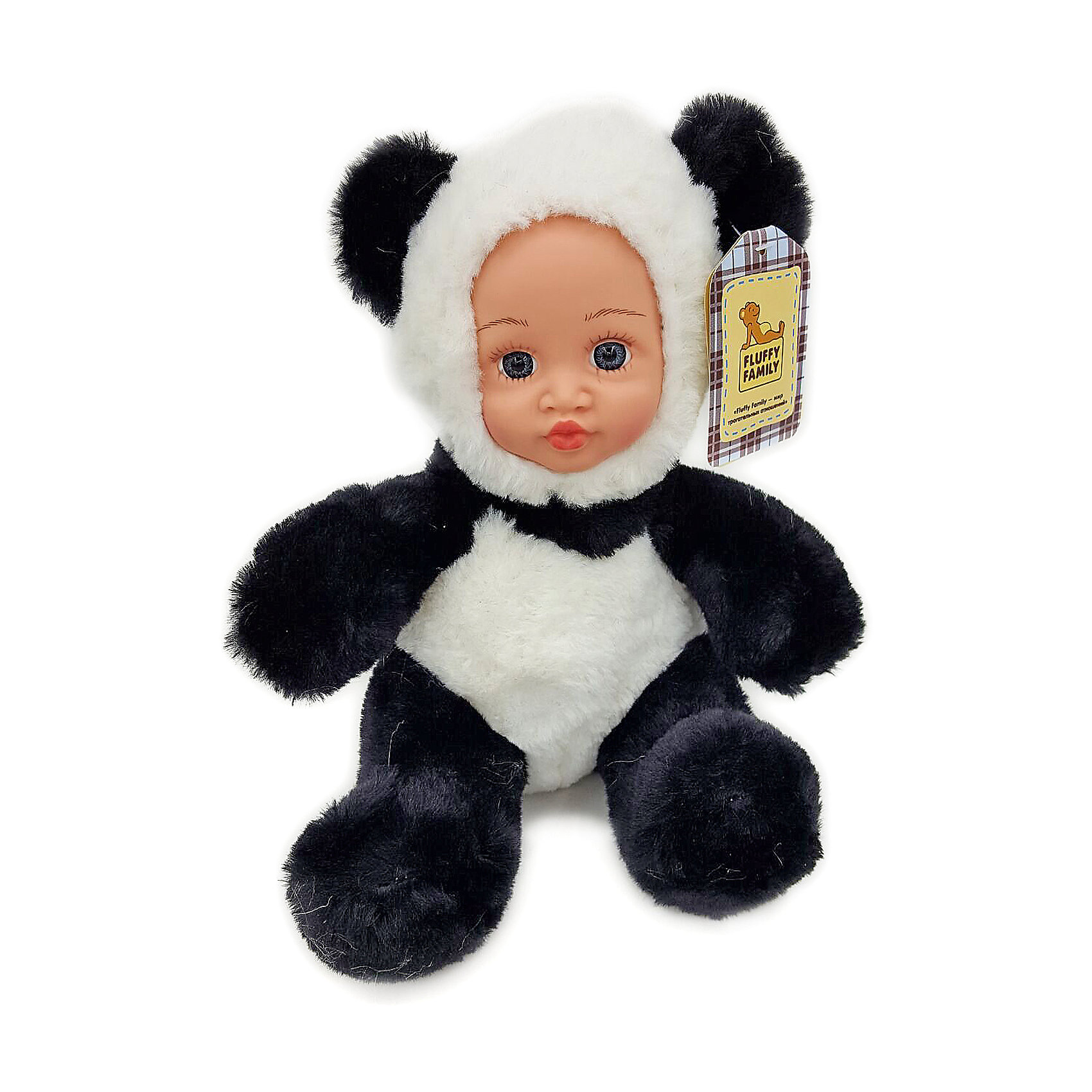 Игрушка Крошка панда, Fluffy Family Игрушка Крошка панда, Fluffy FamilyМягкие куклы<br>Такая игрушка - милая вариация стандартной куклы–младенца. Малыш выполнен из пластика и тщательно прорисованным личиком. Одета кукла в костюм совенка. Ткань приятна на ощупь и малышу понравится играть с куклой. Игрушка подходит для одиночной игры малыша и для игр в компании. Не содержит мелких деталей. Кукла из коллекционной серии. Соберите весь набор! Материалы, использованные при изготовлении товара, абсолютно безопасны и отвечают всем международным требованиям по качеству.<br><br>Дополнительные характеристики:<br><br>материал: ПВХ, искусственный мех, пластик;<br>габариты: 20 X 9 X 30 см;<br>наполнитель: полиэтиленовые гранулы.<br><br>Игрушку Крошка панда от компании Fluffy Family можно приобрести в нашем магазине.<br><br>Ширина мм: 570<br>Глубина мм: 580<br>Высота мм: 450<br>Вес г: 130<br>Возраст от месяцев: 36<br>Возраст до месяцев: 96<br>Пол: Унисекс<br>Возраст: Детский<br>SKU: 5032463