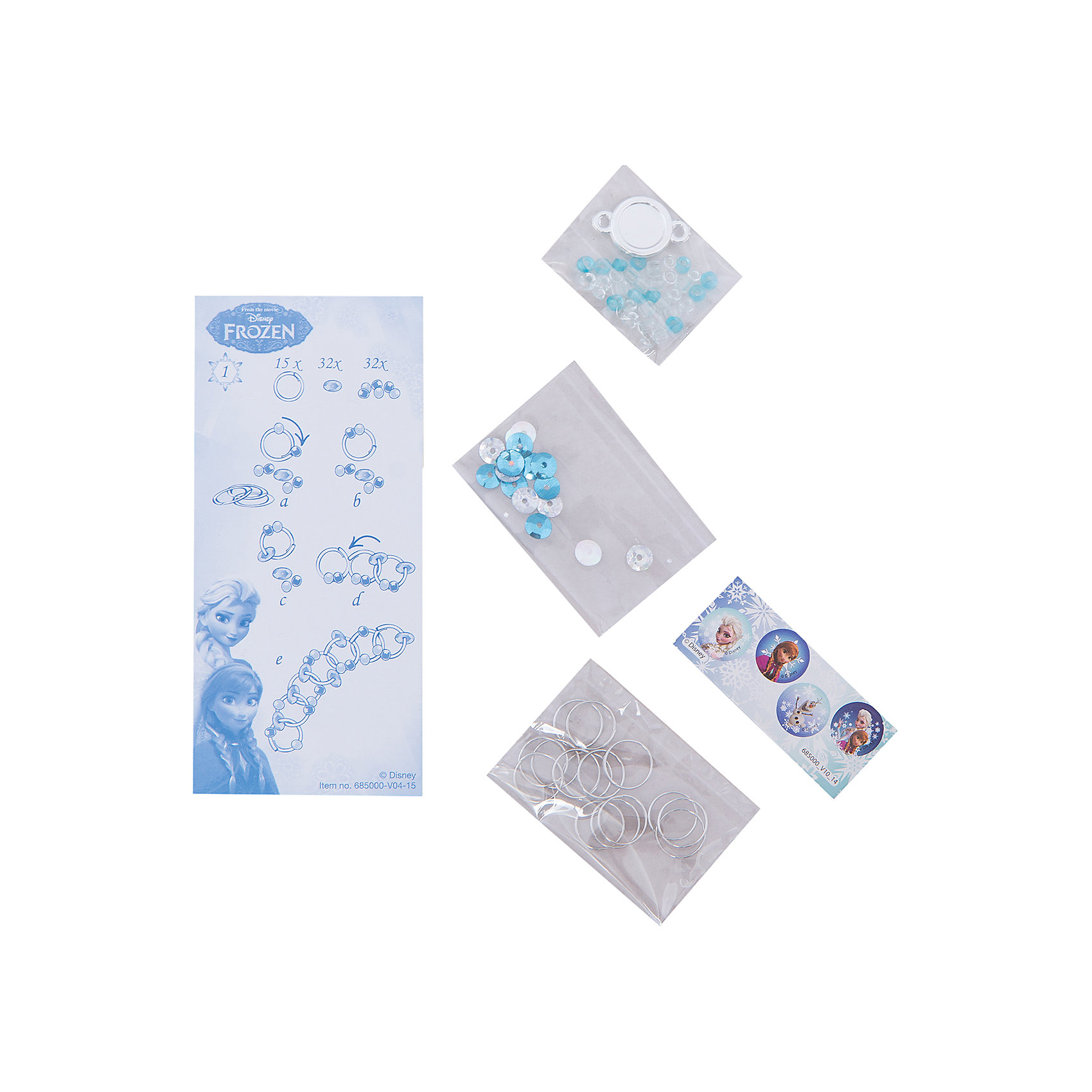 Набор для творчества FROZEN MINI ICE RING BRACELET Набор для творчества FROZEN MINI ICE RING BRACELETРукоделие<br>Характеристики набора для творчества Frozen Mini Bracelet:<br><br>• возраст от 3 лет до 7 лет<br>• размер упаковки: 130x60x35 мм<br>• вес:25 г<br>• производитель: Totum<br><br>Дополнить образ красавицы из известной сказки юной умелице поможет набор для детского творчества Ice Ring Bracelet. Готовое украшение любая принцесса будет носить с гордостью и удовольствием, а всем вокруг останется лишь восхищаться ее талантами!<br>В комплект входит: 15 металлических колечек, набор наклеек Frozen, 32 цветные бусины, 2 фигурки, пошаговая инструкция.<br><br>Набора для творчества Frozen Mini Ice Ring Bracelet можно купить в нашем интернет-магазине.<br><br>Ширина мм: 30<br>Глубина мм: 130<br>Высота мм: 60<br>Вес г: 45<br>Возраст от месяцев: 36<br>Возраст до месяцев: 84<br>Пол: Женский<br>Возраст: Детский<br>SKU: 5032618