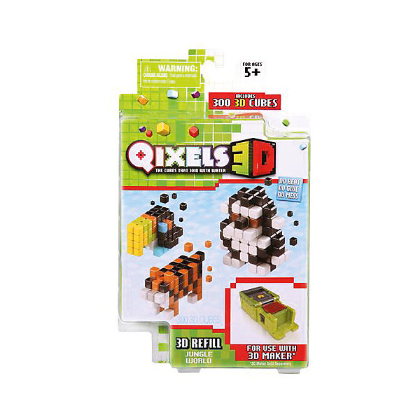 Дополнительные наборы Qixels для 3D Принтера в ассортименте Дополнительные наборы Qixels для 3D Принтера в ассортиментеНаборы 3D ручек<br>Дополнительный набор 3Д-кубиков и лекал для создания объемных фигурок Квикселс. Наборы для хобби и творчества Qixels (Квикселс) – это миниатюрные разноцветные кубики, которые скрепляются с помощью обыкновенной воды! Создайте фигурку, смочите её водой и дождитесь полного высыхания. Всего через каких-то 30 минут Ваша фигурка будет готова и с ней можно играть как с обычной игрушкой! Игровой набор подойдет как для мальчиков, так и для девочек. Вы можете использовать готовые лекала, входящие в комплект набора или фантазировать на свободные темы!<br>В комплект набора входит:<br>300 x 3D кубиков;<br>55 x дополнительных кубиков;<br>3 x дизайн лекала;<br>1 x бирка и нить;<br>1 x инструкция.<br><br>Ширина мм: 40<br>Глубина мм: 215<br>Высота мм: 130<br>Вес г: 264<br>Возраст от месяцев: 72<br>Возраст до месяцев: 180<br>Пол: Унисекс<br>Возраст: Детский<br>SKU: 5032651