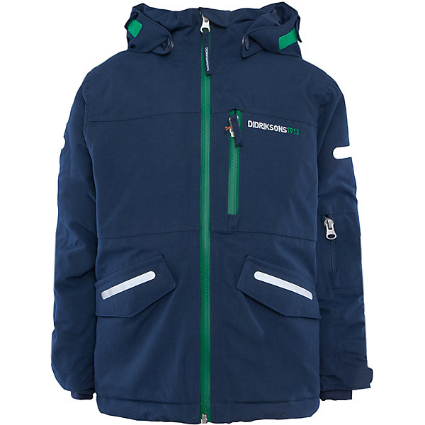 Куртка Guolldo DIDRIKSONS Куртка Guolldo DIDRIKSONSВерхняя одежда<br>Характеристики товара:<br><br>• цвет: синий<br>• материал: 100% полиамид, подкладка 100% полиэстер<br>• утеплитель: 140 г/м<br>• сезон: зима<br>• температурный режим от +5 до -20С<br>• непромокаемая и непродуваемая мембранная ткань<br>• на спине подкладка из искусственного меха<br>• дополнительная пропитка верха<br>• прокленные швы<br>• регулируемый съемный капюшон<br>• манжеты и низ регулируется<br>• петли для крепления варежек<br>• трикотажные манжеты<br>• фронтальная молния под планкой<br>• светоотражающие детали<br>• можно увеличить длину рукавов на один размер <br>• страна бренда: Швеция<br>• страна производства: Бангладеш<br><br>Такие куртки сейчас на пике молодежной моды! Это не только стильно, но еще и очень комфортно, а также тепло. Эта качественная куртка обеспечит ребенку удобство при прогулках и активном отдыхе в межсезонье. Такая модель от шведского производителя легко трансформируется под рост ребенка и погодные условия.<br>Куртка сшита из мембранной ткани, которая позволяет телу дышать, но при этом не промокает и не продувается. Очень стильная и удобная модель! Изделие качественно выполнено, сделано из безопасных для детей материалов. <br><br>Куртку от бренда DIDRIKSONS можно купить в нашем интернет-магазине.<br><br>Ширина мм: 356<br>Глубина мм: 10<br>Высота мм: 245<br>Вес г: 519<br>Цвет: голубой<br>Возраст от месяцев: 18<br>Возраст до месяцев: 24<br>Пол: Мужской<br>Возраст: Детский<br>Размер: 90,100,140,130,80,110,120<br>SKU: 5043891
