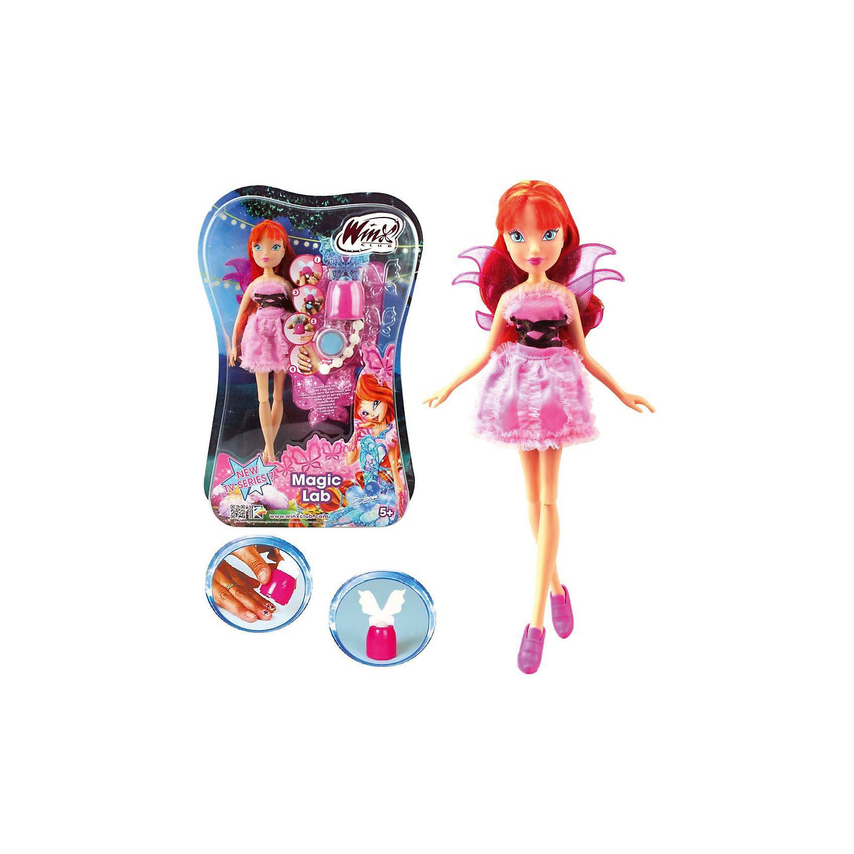 Кукла Блум, Магическая лаборатория, Winx Club Кукла Блум, Магическая лаборатория, Winx ClubБренды кукол<br>Характеристики товара:<br><br>- цвет: разноцветный;<br>- материал: пластик, текстиль;<br>- особенности: руки и ноги сгибаются;<br>- размер упаковки: 25х36х6 см;<br>- размер куклы: 28 см.<br><br>Такие красивые куклы не оставят ребенка равнодушным! Какая девочка откажется поиграть с куклой Winx ?! Игрушка отлично детализирована, очень качественно выполнена, поэтому она станет отличным подарком ребенку. В наборе идут одежда и аксессуары, которыми можно украсить куклу!<br>Изделие произведено из высококачественного материала, безопасного для детей.<br><br>Куклу Блум, Магическая лаборатория от бренда Winx Club можно купить в нашем интернет-магазине.<br><br>Ширина мм: 60<br>Глубина мм: 260<br>Высота мм: 350<br>Вес г: 350<br>Возраст от месяцев: 36<br>Возраст до месяцев: 2147483647<br>Пол: Женский<br>Возраст: Детский<br>SKU: 5047571