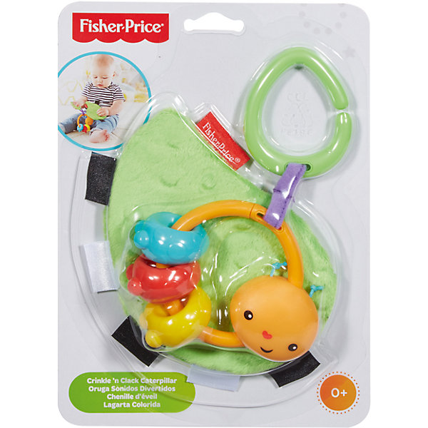 Прорезыватель Гусеничка, Fisher Price Прорезыватель Гусеничка, Fisher PriceИгрушки для новорожденных<br>Прорезыватель Гусеничка для детских зубов - незаменимая вещь в уходе за ребенком. Игрушка яркая, способная привлечь внимание ребенка, и безопасная – все эти критерии соблюдены в прорезывателе от Fisher-Price (Фишер Прайс). Мягкие элементы специально предназначены для того, чтобы Ваш малыш мог грызть их, не причиняя себе вреда.<br><br>Дополнительная информация:<br><br>- возраст: любой возраст<br>- для мальчиков и девочек<br>- комплект: 1 прорезыватель.<br>- материал: резина, пластик, текстиль.<br>- размер упаковки: 4 * 23 * 16 см.<br>- упаковка: блистер на картоне.<br>- страна обладатель бренда: США.<br><br>Прорезыватель Гусеничку и Пчелку торговой марки Fisher Price (Фишер Прайс) можно купить в нашем интернет-магазине.<br><br>Ширина мм: 45<br>Глубина мм: 165<br>Высота мм: 230<br>Вес г: 109<br>Возраст от месяцев: 3<br>Возраст до месяцев: 24<br>Пол: Унисекс<br>Возраст: Детский<br>SKU: 5047630