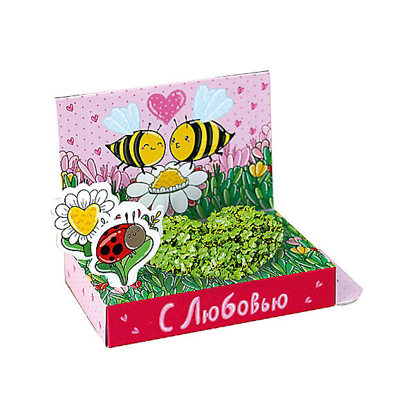 Набор для выращивания Поздравляю - Пчелки Happy Plant Набор для выращивания Поздравляю - Пчелки Happy PlantВыращивание растений<br>Подарочный набор Весёлые моменты. С любовью! (Пчелки), Happy Plant.<br><br>Характеристики:<br><br>• возможность вырастить настоящую травку, не выходя из дома<br>• прост в использовании<br>• подходит в качестве подарка<br>• есть место для поздравительной надписи<br>• безопасные материалы<br>• гарантия качества<br>• в комплекте: открытка, 3 фигурки, семена, контейнер для растений, агроткань<br>• размер упаковки: 15х8х2,5 см<br>• вес: 30 грамм<br><br>Набор Веселые моменты поможет вам сделать приятный подарок для близкого человека. Для этого нужно всего лишь посадить семена, следуя инструкции. Через несколько дней живая открытка с пчелками преобразится, ведь на ней появится прекрасный мини-садик в форме сердечка. Сзади вы найдете место для пожеланий и теплых слов. Сделать приятное любимому человеку очень просто!<br><br>Подарочный набор Веселые моменты. С любовью! (Пчелки), Happy Plant можно купить в нашем интернет-магазине.<br><br>Ширина мм: 150<br>Глубина мм: 80<br>Высота мм: 25<br>Вес г: 30<br>Возраст от месяцев: 168<br>Возраст до месяцев: 240<br>Пол: Унисекс<br>Возраст: Детский<br>SKU: 5053962