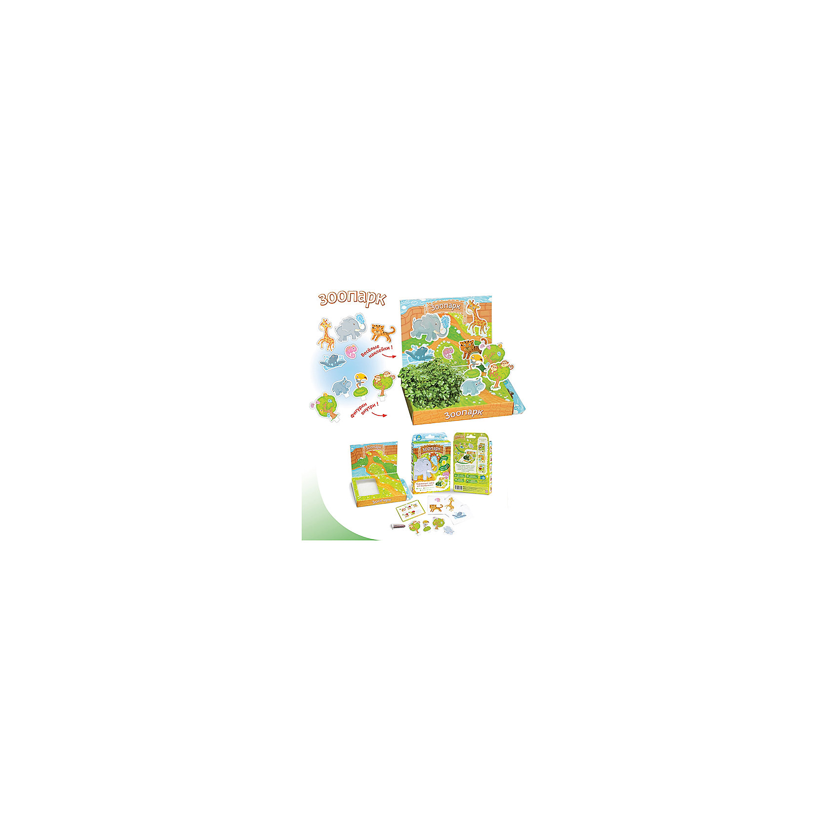Набор для выращивания Зоопарк Happy Plant Набор для выращивания Зоопарк Happy PlantНаборы для выращивания растений<br>Детский развивающий набор для выращивания Зоопарк, Happy Plant.<br><br>Характеристики:<br><br>• возможность вырастить настоящую травку, не выходя из дома<br>• прост в использовании<br>• подходит в качестве подарка<br>• безопасные материалы<br>• гарантия качества<br>• в комплекте: наклейки, 3 фигурки, семена, контейнер для растений, агроткань<br>• размер упаковки: 15х11х2,5 см<br>• вес: 30 грамм<br><br>Набор Зоопарк познакомит ребенка с животными и поможет ему украсить вольеры настоящей травой. Для этого достаточно посадить семена на смоченную агроткань, полить их и подождать несколько дней. Совсем скоро вы увидите первые росточки, которые непременно понравятся малышу. Этот набор научит ребенка ухаживать за растениями и бережно относиться к ним.<br><br>Детский развивающий набор для выращивания Зоопарк, Happy Plant можно купить в нашем интернет-магазине.<br><br>Ширина мм: 175<br>Глубина мм: 115<br>Высота мм: 25<br>Вес г: 30<br>Возраст от месяцев: 168<br>Возраст до месяцев: 240<br>Пол: Унисекс<br>Возраст: Детский<br>SKU: 5053966