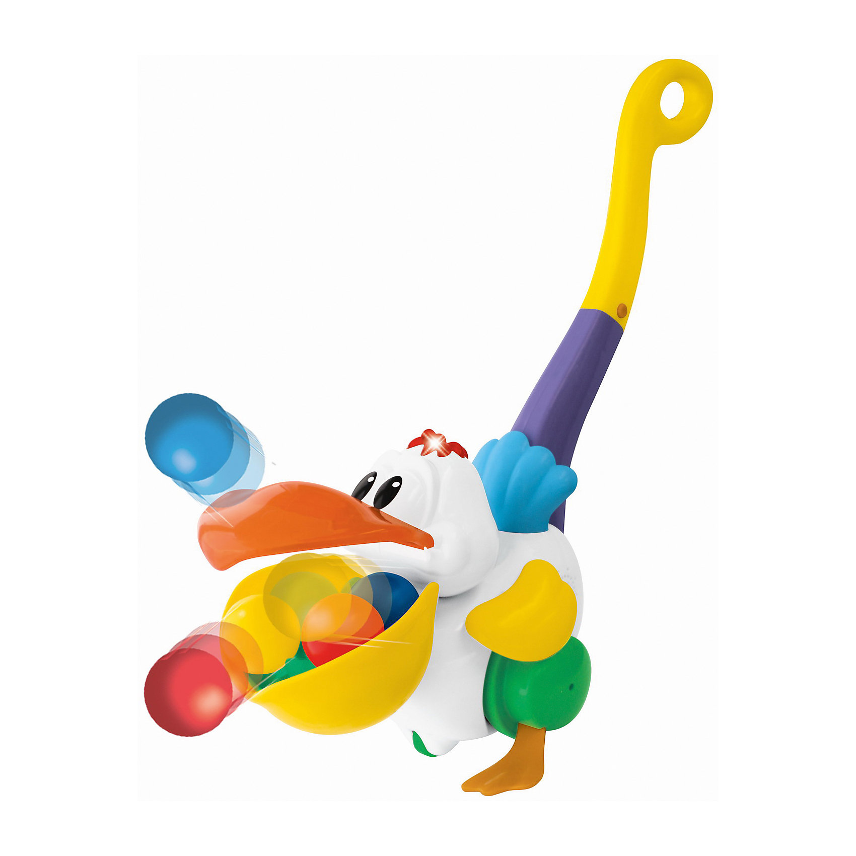 Игровая каталка с ручкой Пеликан-затейник, Kiddieland Игровая каталка с ручкой Пеликан-затейник, KiddielandИгрушки-каталки<br>Игровая каталка с ручкой Пеликан-затейник, Kiddieland<br><br>Характеристики:<br>- В набор входит: каталка, элементы питания<br>- Материал: пластик<br>- Элементы питания: батарейки АА, 2 шт.<br>- Размер упаковки: 17 * 25 * 11 см.<br>Каталка Пеликан-затейник произведена известным китайским брендом производства игрушек Kiddieland (Киддилэнд) и станет малышу прекрасным подарком. Цветную каталку с красочной ручкой, закрученной в колечко очень удобно катать. Веселый пеликан машет крыльями во время движения, а цветные шарики выпрыгивают из его клюва. С такой каталкой ходить и бегать вдвойне веселее, также ее можно взять с собой и во двор на прогулку. Изготовленная из качественного пластика, разноцветная каталка поможет крохе развить координацию движения, восприятие звука и цвета, моторику рук, воображение.<br>Игровую каталку с ручкой Пеликан-затейник, Kiddieland (Киддилэнд) можно купить в нашем интернет-магазине.<br>Подробнее:<br>• Для детей в возрасте: от 1,5 до 2 лет<br>• Номер товара: 5054081<br>Страна производитель: Китай<br><br>Ширина мм: 270<br>Глубина мм: 210<br>Высота мм: 210<br>Вес г: 600<br>Возраст от месяцев: 12<br>Возраст до месяцев: 36<br>Пол: Унисекс<br>Возраст: Детский<br>SKU: 5054081