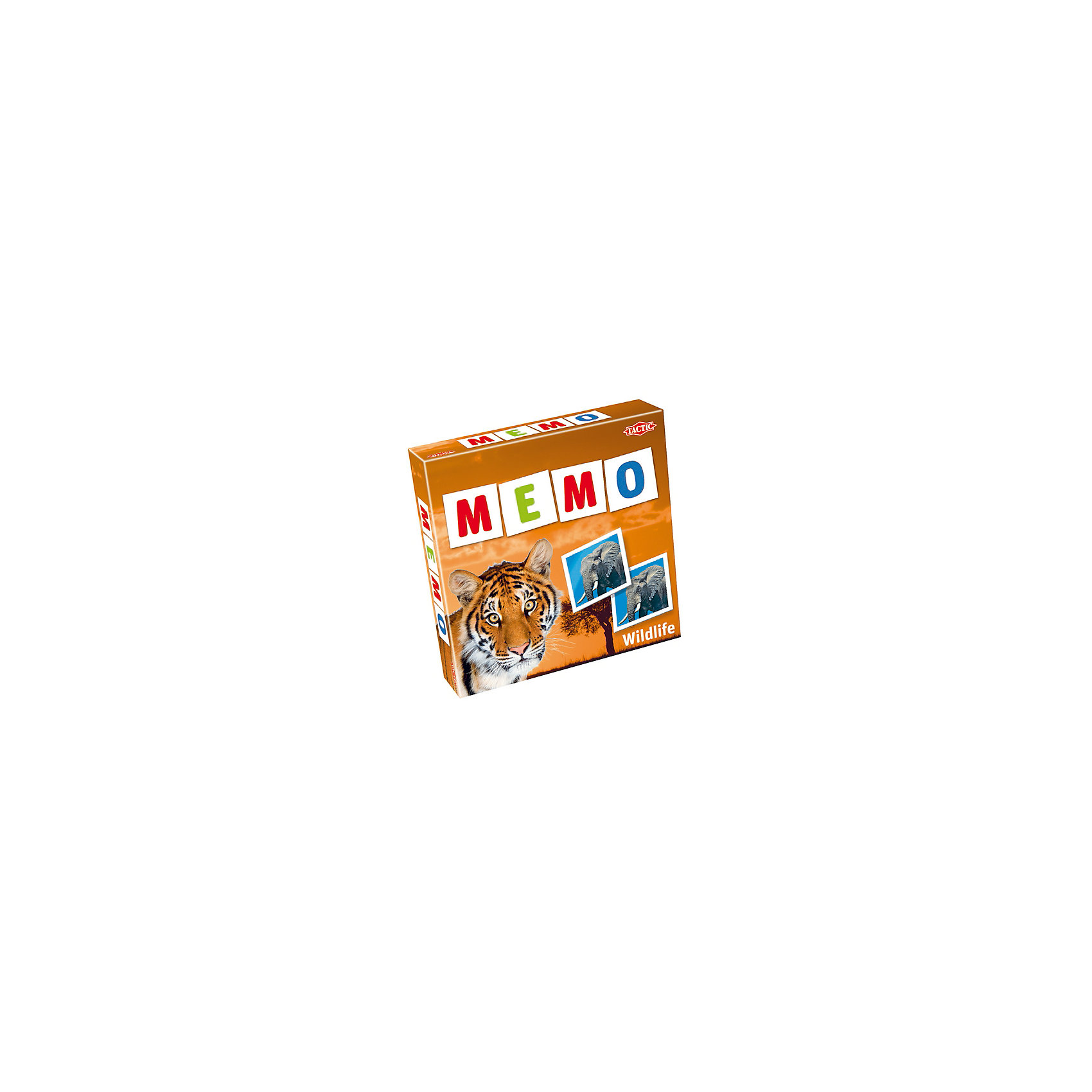 Игра Мемо Дикие животные 2, Tactic Games Игра Мемо Дикие животные 2, Tactic GamesИгры мемо<br>Игра Мемо Дикие животные 2, Tactic Games – интересная игра, развивающая детей. <br>В наборе множество красочных фотографий различных диких животных. Расположите картинки на столе и поочередно открывайте их. Тот, кто первый видит пару, должен стукнуть по первой картинке из пары. Игра развивает память, внимание, усидчивость и логическое мышление.<br><br>Дополнительная информация:<br><br>- возраст: от 3 лет<br><br>Игру Мемо Дикие животные 2, Tactic Games можно купить в нашем интернет-магазине.<br><br>Ширина мм: 220<br>Глубина мм: 50<br>Высота мм: 220<br>Вес г: 400<br>Возраст от месяцев: 36<br>Возраст до месяцев: 2147483647<br>Пол: Унисекс<br>Возраст: Детский<br>SKU: 5055325
