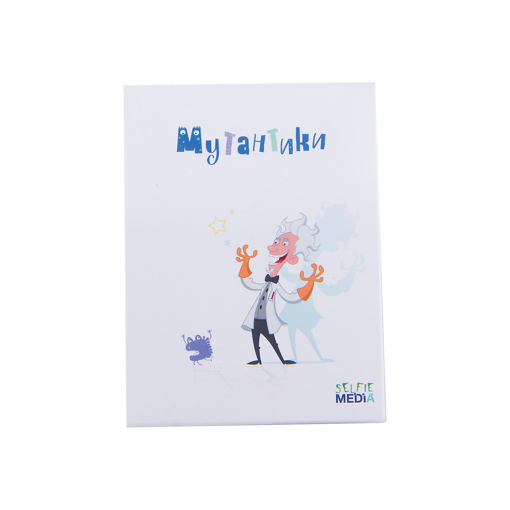 Настольная игра Мутантики, Selfie media Настольная игра Мутантики, Selfie mediaКарточные игры<br>Увлекательно проводить время с компанией или всей семьей поможет настольная игра «Мутантики». Суть игры: нужно суметь вырастить как можно больше мутантов. При этом игра очень забавна и интересна.<br>Такие игры способствуют развитию внимательности, реакции, интеллекта, гибкости мышления и логики. Продается в удобной для хранения и использования упаковке. Сделана из материалов, безопасных для детей.<br><br>Дополнительная информация:<br><br>комплектация: 48 карт, правила игры;<br>рекомендуемый возраст: от семи лет;<br>материал: картон.<br><br>Настольную игру «Мутантики» от бренда Selfie media (Селфи медиа) можно купить в нашем интернет-магазине.<br><br>Ширина мм: 120<br>Глубина мм: 92<br>Высота мм: 35<br>Вес г: 90<br>Возраст от месяцев: 96<br>Возраст до месяцев: 2147483647<br>Пол: Унисекс<br>Возраст: Детский<br>SKU: 5055342
