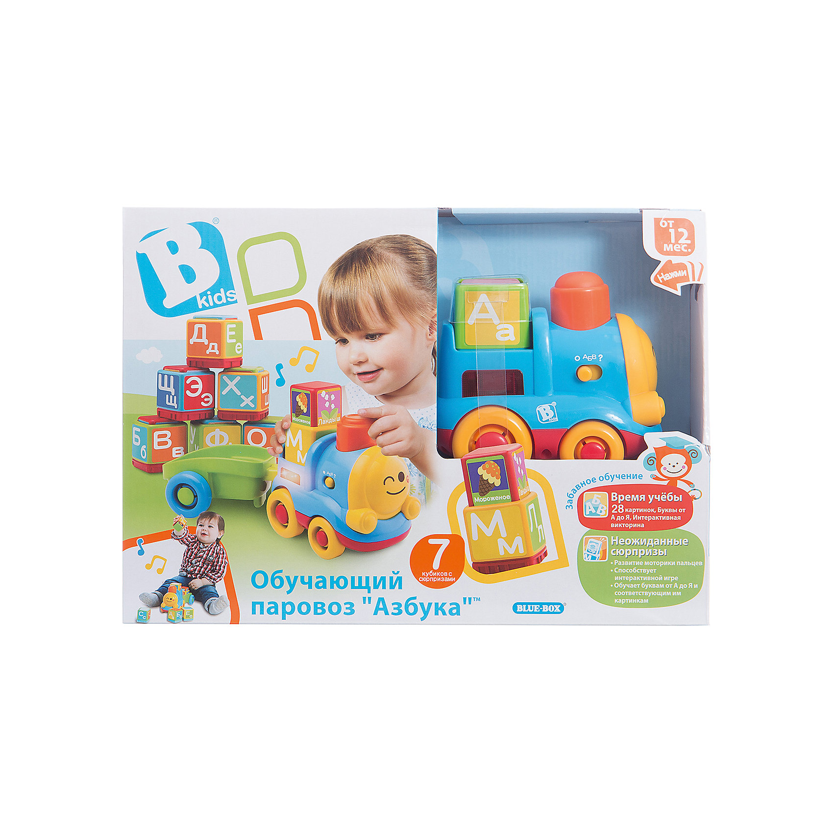 Развивающий игровой набор Паровоз, BKids Развивающий игровой набор Паровоз, BKidsМашинки и транспорт для малышей<br>Развивать способности ребенка можно с самого раннего возраста. Делая это в игре, малыш всесторонне изучает мир и осваивает новые навыки. Эта игрушка состоит из вагона, паровоза и кубиков с буквами. Она имеет специальные звуковые возможности: может задавать ребенку вопросы или рассказывать о буквах.<br>Такие игрушки способствуют развитию мелкой моторики, воображения, цвето- и звуковосприятия, тактильных ощущений и обучению. Изделие разработано специально для самых маленьких. Сделано из материалов, безопасных для детей.<br><br>Дополнительная информация:<br><br>цвет: разноцветный;<br>комплектация: вагон, паровоза и 7 кубиков с буквами;<br>2 батарейки входят в комплект;<br>возраст: от года.<br><br>Развивающий игровой набор Паровоз от бренда BKids можно купить в нашем интернет-магазине.<br><br>Ширина мм: 95<br>Глубина мм: 95<br>Высота мм: 254<br>Вес г: 931<br>Возраст от месяцев: 12<br>Возраст до месяцев: 36<br>Пол: Унисекс<br>Возраст: Детский<br>SKU: 5055364