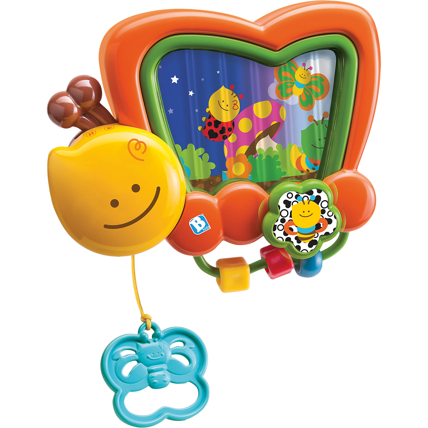 Игрушка Музыкальная шкатулка на кроватку, BKids Игрушка Музыкальная шкатулка на кроватку, BKidsИнтерактивные игрушки для малышей<br>Развивать способности ребенка можно с самого раннего возраста. Делая это в игре, малыш всесторонне изучает мир и осваивает новые навыки. Эта игрушка представляет собой музыкальную шкатулку в виде бабочки - она играет мелодии и показывает картинки.<br>Такие игрушки способствуют развитию мелкой моторики, воображения, цвето- и звуковосприятия, тактильных ощущений и обучению. Изделие разработано специально для самых маленьких. Сделано из материалов, безопасных для детей.<br><br>Дополнительная информация:<br><br>цвет: разноцветный;<br>размер упаковки: 25 х 9 х 23 см;<br>возраст: с рождения.<br><br>Игрушку Музыкальная шкатулка на кроватку от бренда BKids можно купить в нашем интернет-магазине.<br><br>Ширина мм: 89<br>Глубина мм: 228<br>Высота мм: 254<br>Вес г: 454<br>Возраст от месяцев: 0<br>Возраст до месяцев: 12<br>Пол: Унисекс<br>Возраст: Детский<br>SKU: 5055377