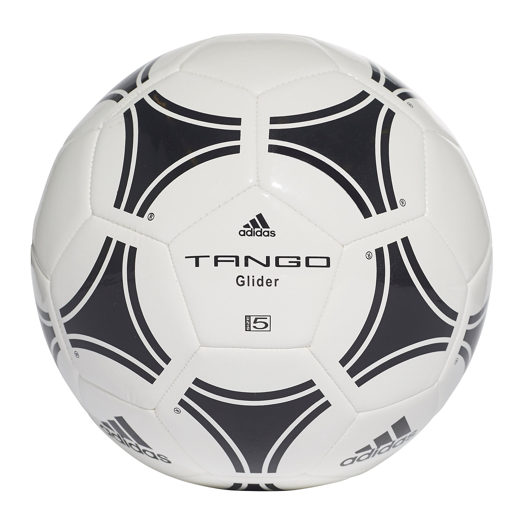Футбольный мяч ADIDAS Tango Glider р. 5, Adidas Футбольный мяч ADIDAS Tango Glider р. 5, AdidasМячи детские<br>Основные характеристики<br><br>Тип: футбольный<br>Размер: 5 <br>Окружность: 68-70см<br>Количество панелей: 32<br>Количество подкладочных слоев: 1<br>Вес: 430гр<br>Материалы камеры: бутиловая<br>Материал покрышки: синтетическая кожа (термополиуретан)<br>Тип соединения панелей: машинная сшивка<br>Цвет основной: белый<br>Цвет дополнительный: черый<br>Вид применения: любительский уровень игры в футбол<br>Подходит для игры на газоне<br>Страна-производитель: Пакистан<br>Упаковка: полиэтиленовый пакет со стикером (поставляется в сдутом виде)<br><br>С этим мячом Вы сможете отрабатывать пасы, оттачивать технику владения мячом, забивать красивые голы - этот тренировочный мяч поможет Вам достичь новых высот в любимом виде спорта. <br>Футбольный мяч Adidas Tango Glider выделяется среди других моделей мячей своей высокой износоустойчивостью и долговечностью.<br><br>Ширина мм: 220<br>Глубина мм: 220<br>Высота мм: 75<br>Вес г: 430<br>Возраст от месяцев: 36<br>Возраст до месяцев: 192<br>Пол: Унисекс<br>Возраст: Детский<br>SKU: 5056646