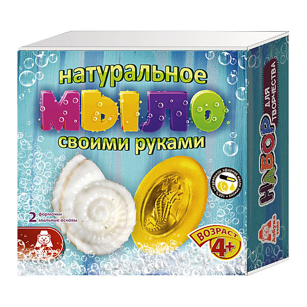 Мыло Морское царство Мыло Морское царствоНаборы для создания мыла<br>Характеристики товара:<br><br>• упаковка: коробка<br>• количество цветов: 5<br>• возраст: 4+<br>• масса: 260 г<br>• габариты: 50х140х140 мм<br>• комплектация: натуральная мыльная основа (5 видов), эфирное масло (5 видов), деревянная палочка, емкость для растапливания, формочки - 5 шт., инструкция<br>• страна бренда: РФ<br>• страна изготовитель: РФ<br><br>Мыловарение – интересный и необычный способ занять малыша. Ошибочно полагать, что создавать мыло – творчество только для девочек. В новом наборе формочки позволяют варить мыло в форме различных предметов. На выходе у ребенка получится настоящее мыло, готовое к использованию. Благодаря эфирным маслам оно будет приятно пахнуть. В наборе есть все необходимое для создания продукта.<br>Набор станет отличным подарком ребенку, так как он сможет сам сделать полезную вещь для себя или в качестве подарка близким! Материалы, использованные при изготовлении товара, сертифицированы и отвечают всем международным требованиям по качеству. <br><br>Набор Мыло Морское царство от бренда Азбука Тойс можно приобрести в нашем интернет-магазине.<br><br>Ширина мм: 140<br>Глубина мм: 50<br>Высота мм: 140<br>Вес г: 260<br>Возраст от месяцев: 48<br>Возраст до месяцев: 96<br>Пол: Унисекс<br>Возраст: Детский<br>SKU: 5062857