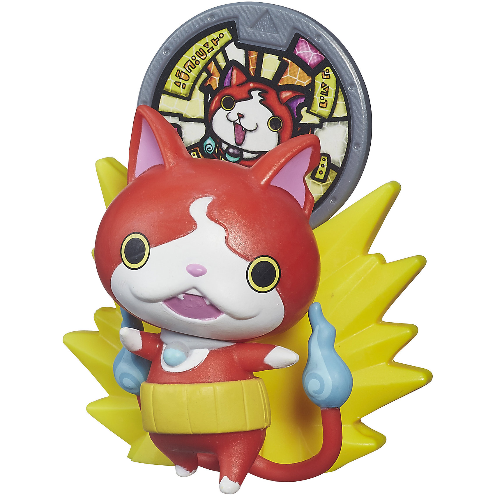 Медаль с фигуркой, Екай вотч, Jibanyan B5937/B5938 Медаль с фигуркой, Екай вотч, Jibanyan B5937/B5938Игрушки<br>Медаль с фигуркой, Екай вотч, B5937/B5938.<br><br>Характеристики:<br><br>- В наборе: фигурка, медаль<br>- Материал: пластик<br>- Высота фигурки: 7 см.<br><br>Медаль Yo-Kai Watch и фигурка Jibanyan в одном комплекте! Фигурка служит подставкой для медали! Медаль также подходит под часы Yo-Kai Watch (приобретается отдельно), позволяет воспроизводить музыку, голосовые фразы и звуки героя. Медаль можно сканировать в приложении Yo-kai Watch Land app. Для получения новых игровых возможностей. Набор станет основной для разыгрывания увлекательных приключений по мотивам популярного аниме о духах Йокай.<br><br>Медаль с фигуркой, Екай вотч, B5937/B5938 можно купить в нашем интернет-магазине.<br><br>Ширина мм: 158<br>Глубина мм: 128<br>Высота мм: 430<br>Вес г: 70<br>Возраст от месяцев: 48<br>Возраст до месяцев: 120<br>Пол: Мужской<br>Возраст: Детский<br>SKU: 5064723