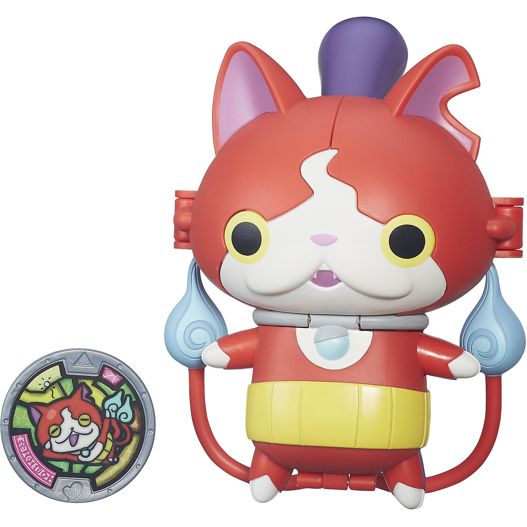 Меняющаяся фигурка с медалью, Екай вотч, Jibanyan B5946/B5947 Меняющаяся фигурка с медалью, Екай вотч, Jibanyan B5946/B5947Любимые герои<br>Меняющаяся фигурка с медалью, Екай вотч, B5946/B5947.<br><br>Характеристики:<br><br>- В комплекте: фигурка, медаль<br>- Материал: пластик<br>- Высота фигурки: 12,7 см.<br><br>Кот-призрак Jibanyan – одна из самых популярных фигурок Yo-Kai Watch (Йо-Кай Вотч), которая станет достойным пополнением любой коллекции. Фигурка в точности повторет свой прототип, поэтому может стать основной для разыгрывания увлекательных приключений по мотивам популярного аниме о духах Йокай. Но в игрушке скрыт сюрприз в виде альтер-эго героя, поэтому за несколько движений фигурка кардинально меняет свой вид. Также в комплекте предусмотрена яркая медаль с изображение героя. Медаль можно сделать очередным экземпляром тематической коллекции, и разместить ее в специальном альбоме (приобретается отдельно). Или с помощью скачанного электронного приложения Yo-Kai Watch Land и своего смартфона отсканировать медаль, а потом использовать героя в увлекательном виртуальном мире. А вставив медаль в часы из серии Yo-Kai Watch (приобретается отдельно), можно узнать много нового о персонаже, услышать его имя и весёлую песенку. Игровые аксессуары изготовлены из особо прочного пластика, а картинки на них нанесены стойкими к истиранию красителями.<br><br>Меняющуюся фигурку с медалью, Екай вотч, B5946/B5947 можно купить в нашем интернет-магазине.<br><br>Ширина мм: 258<br>Глубина мм: 192<br>Высота мм: 850<br>Вес г: 182<br>Возраст от месяцев: 48<br>Возраст до месяцев: 120<br>Пол: Мужской<br>Возраст: Детский<br>SKU: 5064726