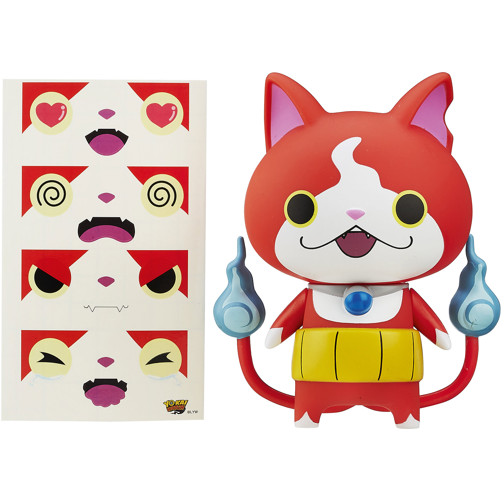 Фигурка, Екай вотч, Jibanyan B6047/B6592 Фигурка, Екай вотч, Jibanyan B6047/B6592Игрушки<br>Фигурка, Екай вотч, B6047/B6592.<br><br>Характеристики:<br><br>- В наборе: фигурка, наклейки, инструкция<br>- Материал: резина<br>- Размер фигурки: 13 см.<br><br>А у вашего кота по имени Jibanyan какое сегодня настроение? Оно же бывает разным: влюбленный, злой, испуганный, довольный… Фигурка Yo-Kai Watch Jibanyan позволяет менять образ любимого героя Yo-Kai на усмотрение ребенка и сделать это очень просто! Ведь в наборе есть комплект стикеров, светящихся в темноте, и представляющих собой различные выражения мордочки любимого персонажа. Фигурка станет отличным подарком не только для поклонников мультфильма, но и для фанатов аниме в целом. Необычная фигурка украсит любую коллекцию!<br><br>Фигурку, Екай вотч, B6047/B6592 можно купить в нашем интернет-магазине.<br><br>Ширина мм: 89<br>Глубина мм: 114<br>Высота мм: 725<br>Вес г: 245<br>Возраст от месяцев: 72<br>Возраст до месяцев: 144<br>Пол: Мужской<br>Возраст: Детский<br>SKU: 5064732