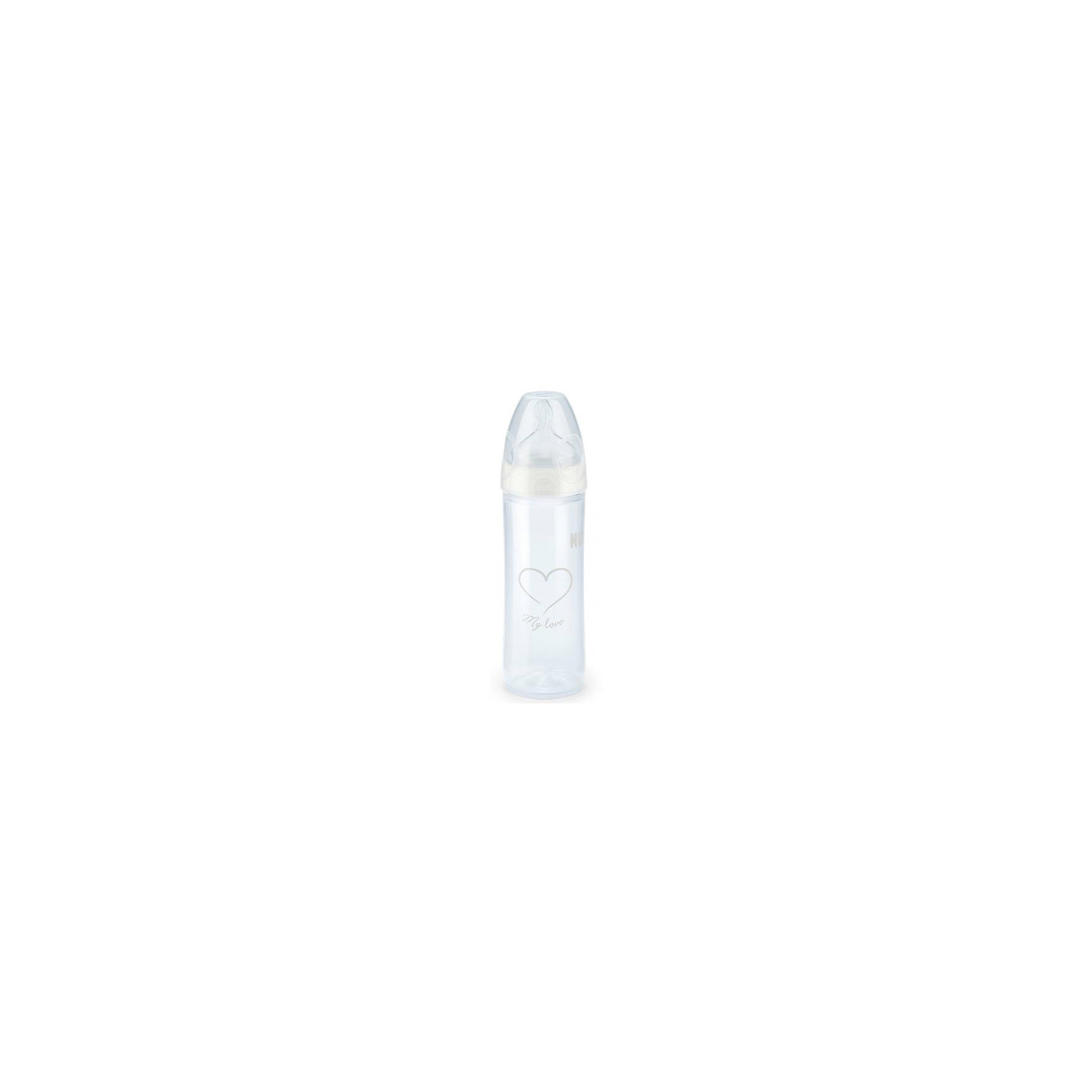 Бутылочка First Choice New Classic с широким горлом, 150 мл., NUK, белый Бутылочка First Choice New Classic с широким горлом, 150 мл., NUK, белыйБутылочки и аксессуары<br>Характеристики изделия:<br><br>- объем: 150 мл;<br>- цвет: белый;<br>- материал: латекс, полипропилен;<br>- широкое горло;<br>- система Anti-Colic Air System;<br>- для смешанного вскармливания;<br>- возраст: 0-6 месяцев.<br><br>Детские товары существенно облегчают жизнь молодым мамам. Существует множество полезных в период материнства вещей. К таким относится обыкновенная пластиковая бутылочка-поильник. <br>Данная модель оптимально подходит для детей, которых приучают есть самостоятельно. Мягкий материал соски подойдет для ротовой полости ребенка. Предмет удобно держать. Бутылочка легко очищается от любых поверхностных загрязнений, так как имеет удобное широкое горлышко. Оптимальный объем позволит использовать бутылочку для малышей с рождения до шести месяцев.<br><br>Бутылочку First Choice New Classic от производителя NUK можно купить в нашем магазине.<br><br>Ширина мм: 75<br>Глубина мм: 65<br>Высота мм: 245<br>Вес г: 100<br>Возраст от месяцев: 0<br>Возраст до месяцев: 6<br>Пол: Унисекс<br>Возраст: Детский<br>SKU: 5065247