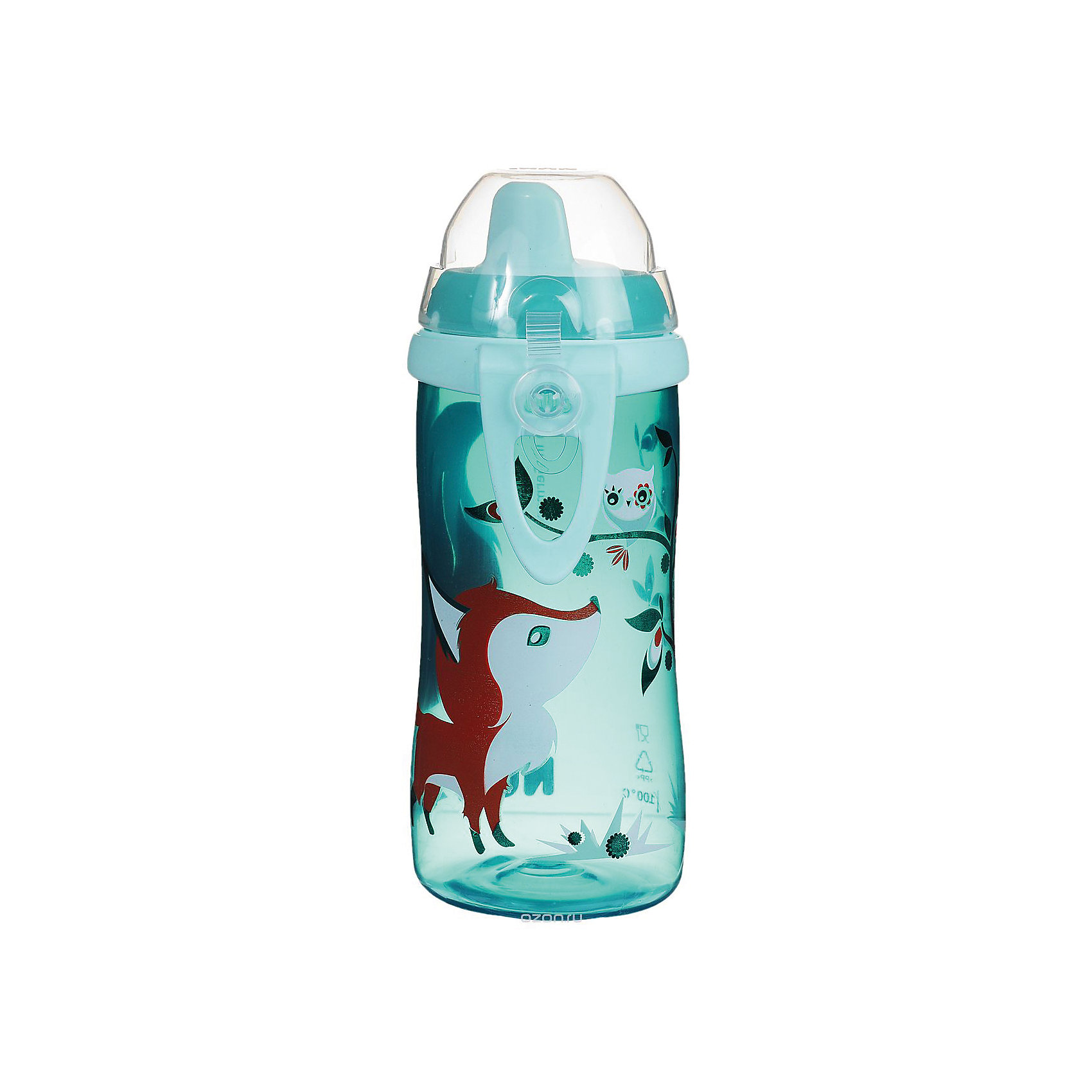 Поильник Kiddy Cup 300 мл., Лисичка, с 12 мес., NUK, голубой Поильник Kiddy Cup 300 мл., Лисичка, с 12 мес., NUK, голубойПоильники<br>Характеристики изделия:<br><br>- объем: 300 мл;<br>- цвет: голубой;<br>- материал: полипропилен;<br>- широкое горло;<br>- удобная форма;<br>- защитный колпачок;<br>- непротекающая насадка.<br><br>Детские товары существенно облегчают жизнь молодым мамам. Существует множество полезных в период материнства вещей. К таким относится обыкновенная пластиковая бутылочка-поильник. <br>Данная модель оптимально подходит для детей, которых приучают есть самостоятельно. Предмет удобно держать. Поильник легко очищается от любых поверхностных загрязнений, так как имеет удобное широкое горлышко. Оптимальный объем позволит использовать поильник для малышей от двенадцати месяцев.<br><br>Поильник Kiddy Cup от производителя NUK можно купить в нашем магазине.<br><br>Ширина мм: 75<br>Глубина мм: 70<br>Высота мм: 245<br>Вес г: 245<br>Возраст от месяцев: 12<br>Возраст до месяцев: 2147483647<br>Пол: Унисекс<br>Возраст: Детский<br>SKU: 5065251