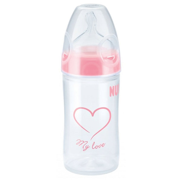 Бутылочка First Choice New Classic из ПП 150 мл + сил.соска FC+ М р-р1, NUK, розовый Бутылочка First Choice New Classic из ПП 150 мл + сил.соска FC+ М р-р1, NUK, розовыйБутылочки и аксессуары<br>Характеристики изделия:<br><br>- объем: 150 мл;<br>- цвет: розовый;<br>- материал: силикон, полипропилен;<br>- широкое горло;<br>- удобно держать;<br>- система ANTI-COLIC AIR SYSTEM;<br>- с соской ортодонтической формы.<br><br>Детские товары существенно облегчают жизнь молодым мамам. Существует множество полезных в период материнства вещей. К таким относится обыкновенная пластиковая бутылочка-поильник. <br>Данная модель оптимально подходит для детей. Мягкий материал соски подойдет для ротовой полости ребенка. Предмет удобно держать. Бутылочка легко очищается от любых поверхностных загрязнений, так как имеет удобное широкое горлышко. Оптимальный объем позволит активно использовать бутылочку для малышей и брать в дорогу.<br><br>Бутылочку First Choice New Classic от производителя NUK можно купить в нашем магазине.<br><br>Ширина мм: 120<br>Глубина мм: 65<br>Высота мм: 185<br>Вес г: 86<br>Возраст от месяцев: 0<br>Возраст до месяцев: 6<br>Пол: Унисекс<br>Возраст: Детский<br>SKU: 5065298