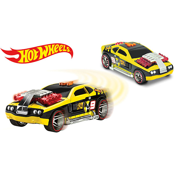 Машинка на батарейках, жёлтая, 17 см, Hot Wheels