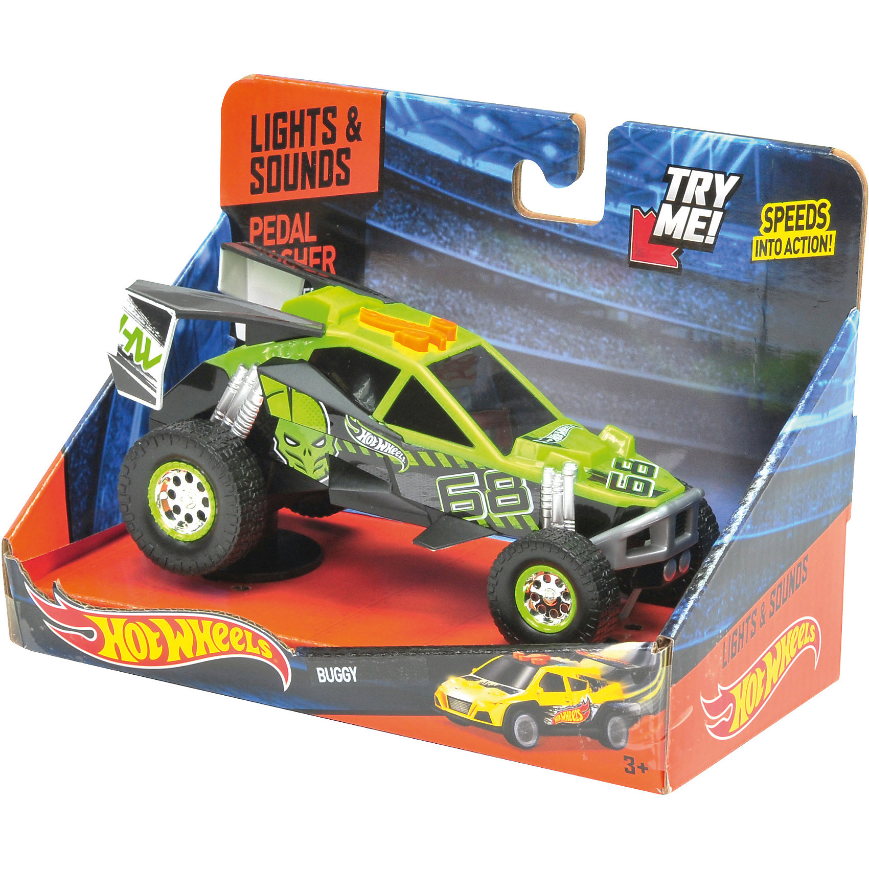 Электромеханическая машинка, зелёная, 14 см, Hot Wheels Электромеханическая машинка, зелёная, 14 см, Hot WheelsМашинки<br>Характеристики товара:<br><br>- цвет: зеленый;<br>- материал: пластик, металл;<br>- особенности:электромеханическая, со звуковыми и световыми эффектами;<br>- вес: 250 г;<br>- размер упаковки: 9х13х18;<br>- батарейки 3хААA;<br>- размер машинки: 14 см.<br><br>Какой мальчишка откажется поиграть с машинкой Hot Wheels, которая выглядит как настоящая?! Машинка очень эффектно смотрится, она запускается нажатием кнопки. Игрушка отлично детализирована, очень качественно выполнена, поэтому она станет отличным подарком ребенку. Продается в красивой упаковке.<br>Изделия произведены из высококачественного материала, безопасного для детей.<br><br>Электромеханическую машинку Hot Wheels можно купить в нашем интернет-магазине.<br><br>Ширина мм: 89<br>Глубина мм: 127<br>Высота мм: 178<br>Вес г: 245<br>Возраст от месяцев: 36<br>Возраст до месяцев: 2147483647<br>Пол: Мужской<br>Возраст: Детский<br>SKU: 5066707
