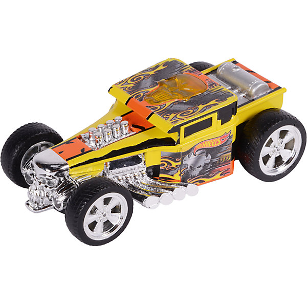 Машина Freeway Flyer - Bone Shaker (свет), желтая, 14 см, Hot Wheels Машина Freeway Flyer - Bone Shaker (свет), желтая, 14 см, Hot WheelsПопулярные игрушки<br>Характеристики товара:<br><br>- цвет: желтый;<br>- материал: пластик, металл;<br>- особенности: инерционная, со световыми эффектами;<br>- вес: 200 г;<br>- размер упаковки: 9х13х18;<br>- размер машинки: 14 см.<br><br>Какой мальчишка откажется поиграть с коллекционной машинкой Hot Wheels, которая выглядит как настоящая?! Машинка очень эффектно смотрится, она дополнена световыми эффектами и инерционным механизмом. Игрушка отлично детализирована, очень качественно выполнена, поэтому она станет отличным подарком ребенку. Продается в красивой упаковке.<br>Изделия произведены из высококачественного материала, безопасного для детей.<br><br>Механическую машинку Hot Wheels можно купить в нашем интернет-магазине.<br><br>Ширина мм: 89<br>Глубина мм: 127<br>Высота мм: 178<br>Вес г: 184<br>Возраст от месяцев: 36<br>Возраст до месяцев: 2147483647<br>Пол: Мужской<br>Возраст: Детский<br>SKU: 5066714
