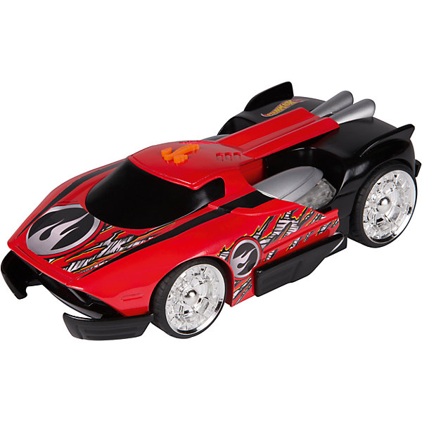 Электромеханическая машинка, красная, 33 см, Hot Wheels Электромеханическая машинка, красная, 33 см, Hot WheelsМашинки<br>Характеристики товара:<br><br>- цвет: красный;<br>- материал: пластик, металл;<br>- особенности: со световыми и звуковыми эффектами;<br>- вес: 500 г;<br>- батарейки 3хААА;<br>- размер упаковки: 30х17х19;<br>- размер машинки: 33 см.<br><br>Какой мальчишка откажется поиграть с коллекционной машинкой Hot Wheels, которая выглядит как настоящая?! Машинка очень эффектно смотрится, она дополнена световыми, звуковыми эффектами и электроприводом. Игрушка отлично детализирована, очень качественно выполнена, поэтому она станет отличным подарком ребенку. Продается в красивой упаковке.<br>Изделия произведены из высококачественного материала, безопасного для детей.<br><br>Электромеханическую машинку Hot Wheels можно купить в нашем интернет-магазине.<br><br>Ширина мм: 360<br>Глубина мм: 170<br>Высота мм: 190<br>Вес г: 1013<br>Возраст от месяцев: 36<br>Возраст до месяцев: 2147483647<br>Пол: Мужской<br>Возраст: Детский<br>SKU: 5066728