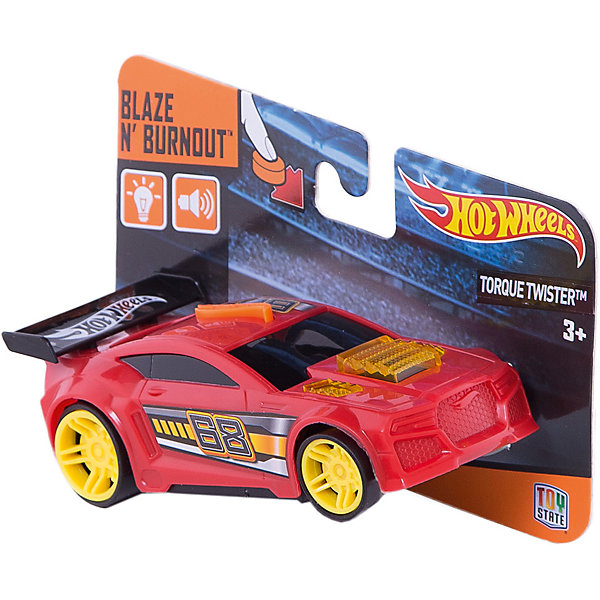 Машинка красная (свет, звук), 13 см, Hot Wheels Машинка красная (свет, звук), 13 см, Hot WheelsМашинки<br>Характеристики товара:<br><br>- цвет: красный;<br>- материал: пластик;<br>- особенности: на батарейках, со звуковыми и световыми эффектами;<br>- вес: 100 г;<br>- размер упаковки: 9х6х15;<br>- батарейки: демонстрационные в комплекте;<br>- размер машинки: 13 см.<br><br>Какой мальчишка откажется поиграть с коллекционной машинкой Hot Wheels, которая выглядит как настоящая?! Машинка очень эффектно смотрится, она запускается нажатием кнопки. Игрушка отлично детализирована, очень качественно выполнена, поэтому она станет отличным подарком ребенку. Продается в красивой упаковке.<br>Изделия произведены из высококачественного материала, безопасного для детей.<br><br>Машинку на батарейках Hot Wheels можно купить в нашем интернет-магазине.<br><br>Ширина мм: 60<br>Глубина мм: 90<br>Высота мм: 150<br>Вес г: 100<br>Возраст от месяцев: 36<br>Возраст до месяцев: 2147483647<br>Пол: Мужской<br>Возраст: Детский<br>SKU: 5066732