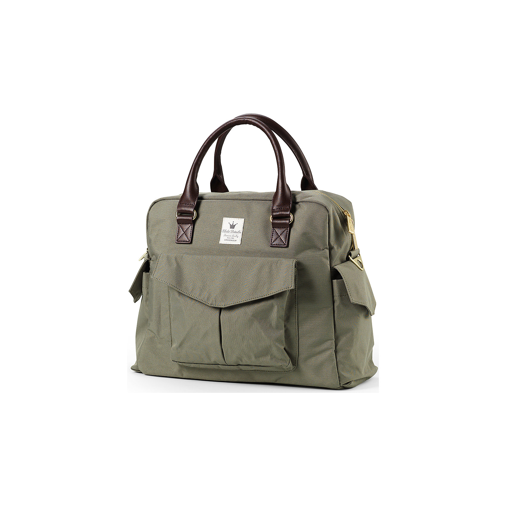 Сумка Woodland Green, Elodie Details Сумка Woodland Green, Elodie DetailsСумки для колясок<br>Сумка Woodland Green, Elodie Details.<br><br>Характеристики:<br><br>• вместительное основное отделение;<br>• материал: текстиль, натуральная кожа;<br>• в комплекте: крепления для ручек коляски, съемный плечевой ремень, пеленальный матрасик.<br>• удобная застежка на молнию;<br>• цвет:хаки .<br>• Размер: 32х50х7см<br><br>Сумка Woodland Green, Elodie Details придется по вкусу как стильным мамам, так и папам. Дизайн в стиле «military», как нельзя лучше, подойдет к городским пейзажам. Цвет хаки сочетается с повседневной одеждой и аксессуарами. Сумка оснащена удобными креплениями, позволяющими подвесить ее на ручку коляски. а также специальными термокарманами для детской бутылочки, чтобы обед для крохи всегда был под рукой и всегда имел необходимую температуру. Сумка выполнена из прочного материала, кожаные вставки и удобные ручки из натуральной кожи. В комплект входят: матрасик для пеленания, крепления для ручек коляски, съемный плечевой ремень. Множество удобных карманов позволяют удобно разложить подгузники, влажные салфетки, ключи, мобильный телефон, косметику и другие полезные мелочи. В практичную и стильную модель помещается даже ноутбук, что очень удобно при длительных прогулках, когда ребенок может спать на открытом воздухе, а мамочка спокойно почитать новости, книгу или заняться другими делами.<br><br><br>Сумка Woodland Green, Elodie Details, можно купить в нашем интернет - магазине.<br><br>Ширина мм: 460<br>Глубина мм: 150<br>Высота мм: 320<br>Вес г: 1250<br>Возраст от месяцев: 216<br>Возраст до месяцев: 1188<br>Пол: Унисекс<br>Возраст: Детский<br>SKU: 5077468