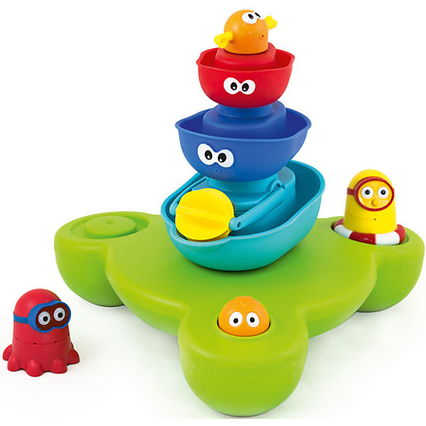 Игрушка для ванны Пирамидка Фонтан, PicnMix Игрушка для ванны Пирамидка Фонтан, PicnMixИгрушки для ванной<br>Игрушка для ванны Пирамидка Фонтан, PicnMix<br><br>Характеристики:<br><br>- в набор входит: насос-подставка, 3 яруса, 2 фигурки<br>- элементы питания: батарейки АА, 3 шт. (в комплекте отсутствуют)<br>- состав: пластик<br>- размер: 27 * 11 * 40 см.<br><br>Эта увлекательная игрушка от известного бренда детских игрушек PicnMix (ПикнМикс) приведет ребенка в восторг и он захочет купаться с ней снова и снова. Не сложная, но захватывающая, она привлечет внимание своей интересной структурой и дизайном. Насос-подставка фонтана помещается в ванную и держится на воде плавая. Разноцветные ярусы фонтана снимаются и превращаются в небольшие лодочки симпатичными глазками и имеют отверстия, из которых водичка выливается по-разному. Сама большая лодочка имеет регулируемую водяную мельницу и когда на нее попадает вода, то колесо начинает двигаться. Лодочки можно помещать в любом порядке. Интересные фигурки можно закреплять на лодочках и они будут весело плавать вместе на поверхности воды. На голове фигурок имеются отверстия и когда фигурки закреплены на фонтане, то из них тоже льется вода. Игрушка изготовлена из высококачественного пластика и безопасна для детей. Игрушка поможет развить внимательность, логическое мышление, моторику, выучить цвета и прекрасно провести время во время купания.<br><br>Игрушку для ванны Пирамидка Фонтан, PicnMix (ПикнМикс) можно купить в нашем интернет-магазине.<br><br>Ширина мм: 405<br>Глубина мм: 110<br>Высота мм: 280<br>Вес г: 1130<br>Возраст от месяцев: 12<br>Возраст до месяцев: 60<br>Пол: Унисекс<br>Возраст: Детский<br>SKU: 5078479