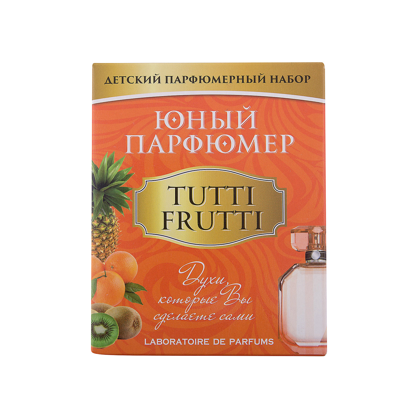 Набор Юный Парфюмер (мини) TUTTI FRUTTI Набор Юный Парфюмер (мини) TUTTI FRUTTIКосметика, грим и парфюмерия<br>С помощью набора «Юный Парфюмер» Ваш ребенок сможет создать сам<br>• Уникальный рецепт классических духов<br>• Более 10 сочетаний ароматов<br>• Свой неповторимый парфюмерный образ<br>А также узнает секреты создания ароматических композиций и научится правильно подбирать духи.<br><br>Ширина мм: 120<br>Глубина мм: 50<br>Высота мм: 150<br>Вес г: 120<br>Возраст от месяцев: 96<br>Возраст до месяцев: 180<br>Пол: Женский<br>Возраст: Детский<br>SKU: 5083870