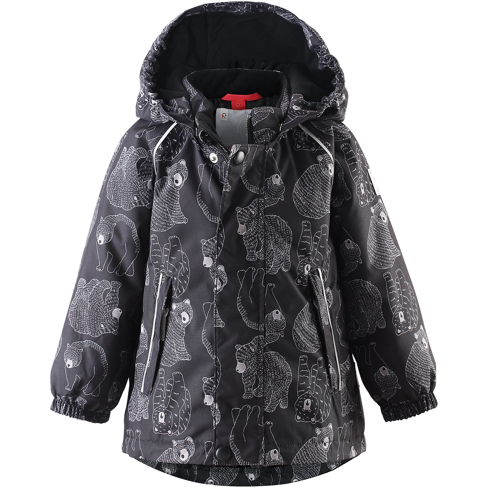 Куртка Bjorn Reimatec® Reima Куртка Bjorn Reimatec® ReimaВерхняя одежда<br>Куртка от финского бренда Reimatec® Reima.<br>Зимняя куртка для малышей. Все швы проклеены и водонепроницаемы. Водо- и ветронепроницаемый, «дышащий» и грязеотталкивающий материал. Гладкая подкладка из полиэстра. Безопасный, отстегивающийся и регулируемый капюшон. Эластичные манжеты. Регулируемый подол. Два кармана на молнии. Принт по всей поверхности. Безопасные светоотражающие детали.<br>Рекомендация по уходу:<br>Стирать по отдельности, вывернув наизнанку. Застегнуть молнии и липучки. Стирать моющим средством, не содержащим отбеливающие вещества. Полоскать без специального средства. Во избежание изменения цвета изделие необходимо вынуть из стиральной машинки незамедлительно после окончания программы стирки. Можно сушить в сушильном шкафу или центрифуге (макс. 40° C).<br>Состав:<br>100% ПЭ, ПУ-покрытие<br>Вес утеплителя:160 g<br><br>Ширина мм: 356<br>Глубина мм: 10<br>Высота мм: 245<br>Вес г: 519<br>Цвет: черный<br>Возраст от месяцев: 6<br>Возраст до месяцев: 9<br>Пол: Мужской<br>Возраст: Детский<br>Размер: 74,98,80,86,92<br>SKU: 5086977