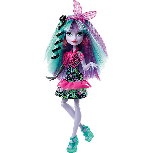 Монстряшка Твила из серии Под напряжением, Monster High Монстряшка Твила из серии Под напряжением, Monster HighMonster High<br>Характеристики товара:<br><br>• комплектация: кукла, аксессуары<br>• материал: пластик, текстиль<br>• серия: Под напряжением<br>• руки, ноги гнутся<br>• высота куклы: 28 см<br>• возраст: от трех лет<br>• размер упаковки: 20.3x32.4x6.4 см<br>• вес: 0,3 кг<br>• страна бренда: США<br><br>Такая современная кукла порадует маленьких любительниц мультфильмов про мир Monster High. Костюм героини мультфильма дополняет обувь и аксессуары. Руки и ноги гнутся! Кукла Твила из серии Под напряжением, Monster High, станет великолепным подарком для девочек.<br><br>Таки куклы помогают девочкам отработать сценарии поведения в обществе, развить воображение и мелкую моторику. Кукла от бренда Mattel не перестает быть популярной! <br><br>Куклу Монстряшка Твила из серии Под напряжением, Monster High от компании Mattel можно купить в нашем интернет-магазине.<br><br>Ширина мм: 329<br>Глубина мм: 205<br>Высота мм: 66<br>Вес г: 235<br>Возраст от месяцев: 72<br>Возраст до месяцев: 120<br>Пол: Женский<br>Возраст: Детский<br>SKU: 5089103