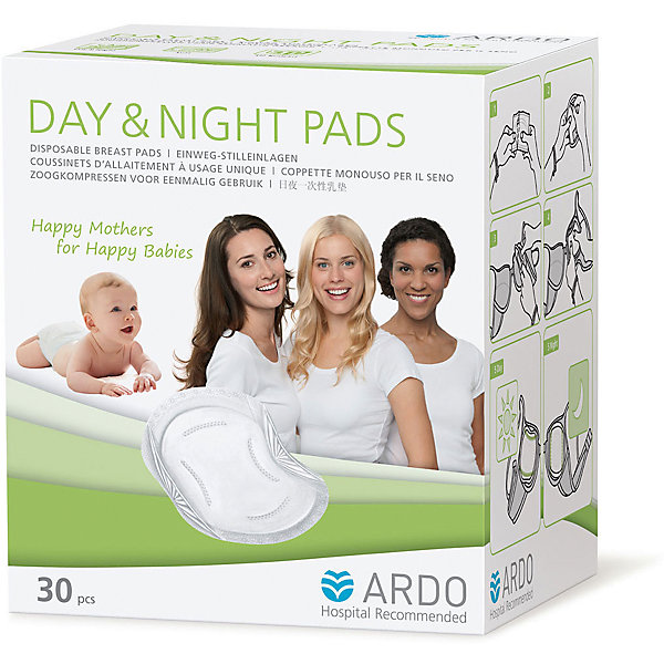 Одноразовые прокладки для бюстгальтера DAY & NIGHT PADS, ARDO, 30 шт