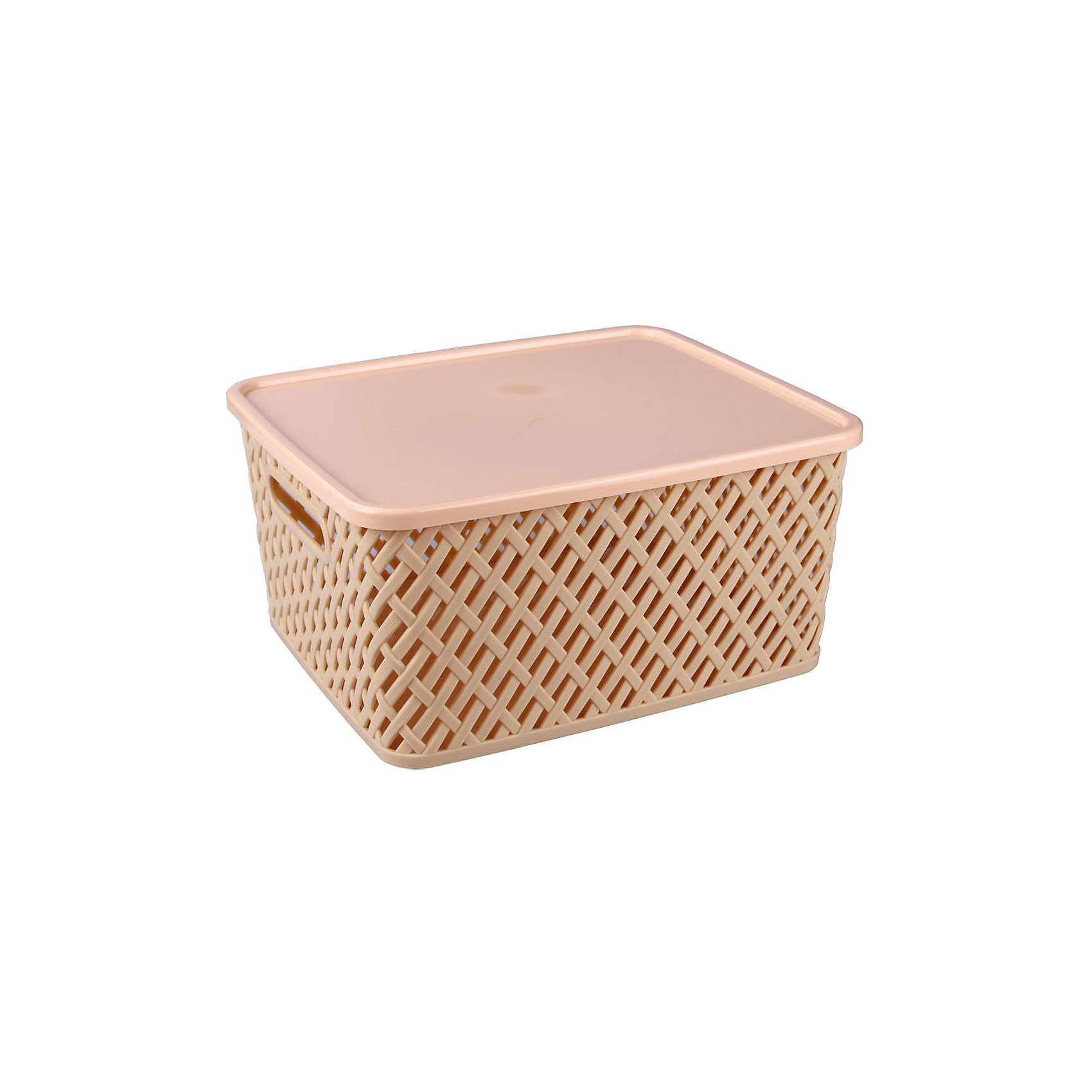 Корзина Плетенка (350х290х175)с крышкой, Alternativa, бежевый Корзина Плетенка (350х290х175)с крышкой, Alternativa, бежевыйПорядок в детской<br>Характеристики:<br><br>• Предназначение: для хозяйственных нужд<br>• Материал: пластик<br>• Цвет: бежевый<br>• Размер (Д*Ш*В): 35*29*17,5 см<br>• Форма: прямоугольныйольная<br>• Наличие крышки<br>• Особенности ухода: разрешается мыть теплой водой<br><br>Корзина Плетенка (350х290х175) с крышкой, Alternativa, бежевый изготовлена отечественным производителем ООО ЗПИ Альтернатива, который специализируется на выпуске широкого спектра изделий из пластика. Контейнер выполнен из экологически безопасного пластика, устойчивого к механическим повреждениям, корпус оформлен имитацией плетения из лозы с крупными отверстиями, по бокам имеются ручки, в комплекте предусмотрена крышка. Изделие имеет удобную форму, достаточно легкое в уходе. Корзину Плетенка (350х290х175) с крышкой, Alternativa, бежевую можно использовать для хранения белья, игрушек, овощей и многих других целей.<br><br>Корзину Плетенка (350х290х175) с крышкой, Alternativa, бежевую можно купить в нашем интернет-магазине.<br><br>Ширина мм: 355<br>Глубина мм: 305<br>Высота мм: 180<br>Вес г: 626<br>Возраст от месяцев: 6<br>Возраст до месяцев: 84<br>Пол: Унисекс<br>Возраст: Детский<br>SKU: 5096597
