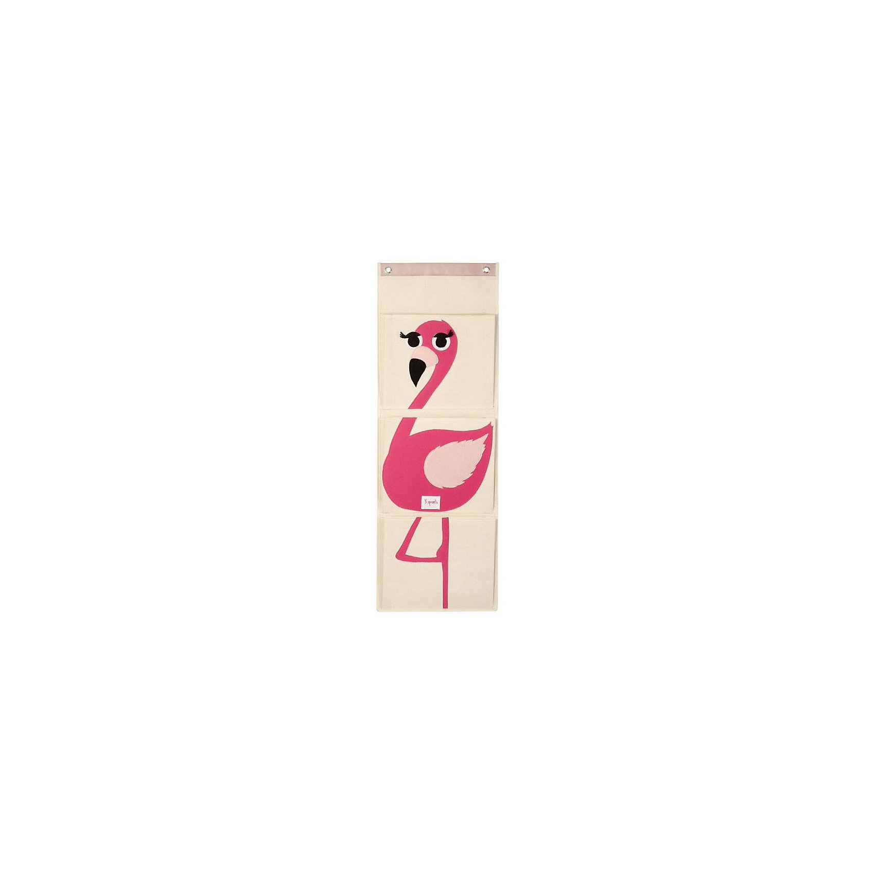Органайзер на стену Фламинго (Pink Flamingo), 3 Sprouts Органайзер на стену Фламинго (Pink Flamingo), 3 SproutsПорядок в детской<br>Три ярких больших кармана, которые легко вешаются на стену, прекрасно подойдут для хранения подгузников, бесценных произведений искусства Вашего ребёнка и мелких игрушек.<br><br>Дополнительная информация:<br><br>- Размер органайзера: 35.5x100 см.<br>- Размер карманов: 35.5x29 см.<br>- Материал: <br>100% брезентовый хлопок.<br>100% полиэстеровый фетр.<br>100% полиэтилен.<br><br>Купить органайзер на стену Фламинго (Pink Flamingo), можно в нашем магазине.<br><br>Ширина мм: 370<br>Глубина мм: 20<br>Высота мм: 310<br>Вес г: 430<br>Возраст от месяцев: 6<br>Возраст до месяцев: 84<br>Пол: Унисекс<br>Возраст: Детский<br>SKU: 5098216