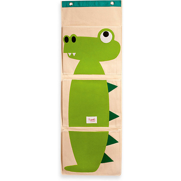 Органайзер на стену Крокодил (Green Crocodile), 3 Sprouts Органайзер на стену Крокодил (Green Crocodile), 3 SproutsЯщики для игрушек<br>Три ярких больших кармана, которые легко вешаются на стену, прекрасно подойдут для хранения подгузников, бесценных произведений искусства Вашего ребёнка и мелких игрушек.<br><br>Дополнительная информация:<br><br>- Размер органайзера: 35.5x100 см.<br>- Размер карманов: 35.5x29 см.<br>- Материал: <br>100% брезентовый хлопок.<br>100% полиэстеровый фетр.<br>100% полиэтилен.<br><br>Купить органайзер на стену Крокодил (Green Crocodile), можно в нашем магазине.<br><br>Ширина мм: 370<br>Глубина мм: 20<br>Высота мм: 310<br>Вес г: 430<br>Возраст от месяцев: 6<br>Возраст до месяцев: 84<br>Пол: Унисекс<br>Возраст: Детский<br>SKU: 5098218