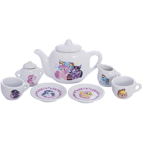 Набор посуды My Little Pony, Играем вместе Набор посуды My Little Pony, Играем вместеИгрушки<br>Керамический набор посуды на 2 персон с изображением героев популярного мультфильма, позволит маленькой хозяйке встречать своих гостей. Набор состоит из 7 предметов. В набор так же входят молочница и сахарница.<br><br>Ширина мм: 50<br>Глубина мм: 130<br>Высота мм: 230<br>Вес г: 310<br>Возраст от месяцев: 36<br>Возраст до месяцев: 84<br>Пол: Женский<br>Возраст: Детский<br>SKU: 5099028