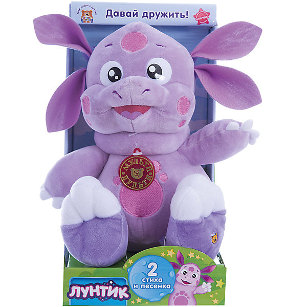 Мягкая игрушка Лунтик, Лунтик и его друзья, Мульти-пульти Мягкая игрушка Лунтик, Лунтик и его друзья, Мульти-пультиИнтерактивные мягкие игрушки<br>Мягкая игрушка от Мульти пультив образе Лунтика из любимого мультфильма Лунтик и его друзья!Высота игрушки 30 см. Если нажать на ручку, Лунтик расскажет 2 стихотворения и споет песенку из мультфильма.<br><br>Ширина мм: 170<br>Глубина мм: 300<br>Высота мм: 160<br>Вес г: 450<br>Возраст от месяцев: 12<br>Возраст до месяцев: 60<br>Пол: Унисекс<br>Возраст: Детский<br>SKU: 5099049