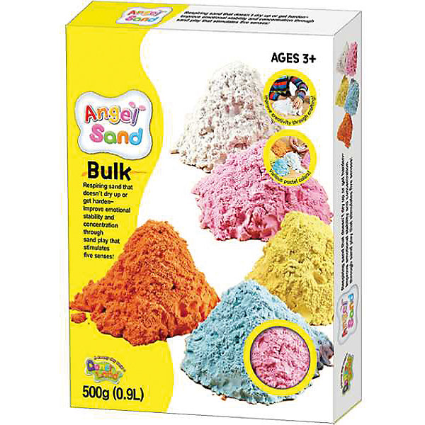 Набор для творчества Angel Sand 0,9 л (розовая) Набор для творчества Angel Sand 0,9 л (розовая)Кинетический песок<br>Характеристики товара:<br><br>• цвет: розовый<br>• не имеет резкого запаха<br>• легко принимает любую форму<br>• возраст: 3+<br>• состав: минеральный песок, глицерин, полимеры, антибактериальные добавки<br>• объем: 0,9 л<br>• комплектация: песок, коробка, инструкция<br>• страна производства: Корея<br><br>Игры с песком не только веселое, но и достаточно полезное занятие. Формование фигурок и перебирание песчинок развивает мелкую моторику малыша. Но песочницы доступны только в теплое время года. В холодное на помощь приходят домашние наборы песка и формочек. В отличие от уличного, песок из набора чистый и окрашен в разные цвета. Материалы, использованные при изготовлении товара, сертифицированы и отвечают всем международным требованиям по качеству. <br><br>Набор «Набор для творчества Angel Sand 0,9 л (розовая)» можно приобрести в нашем интернет-магазине.<br><br>Ширина мм: 140<br>Глубина мм: 200<br>Высота мм: 60<br>Вес г: 900<br>Возраст от месяцев: 36<br>Возраст до месяцев: 2147483647<br>Пол: Унисекс<br>Возраст: Детский<br>SKU: 5104615