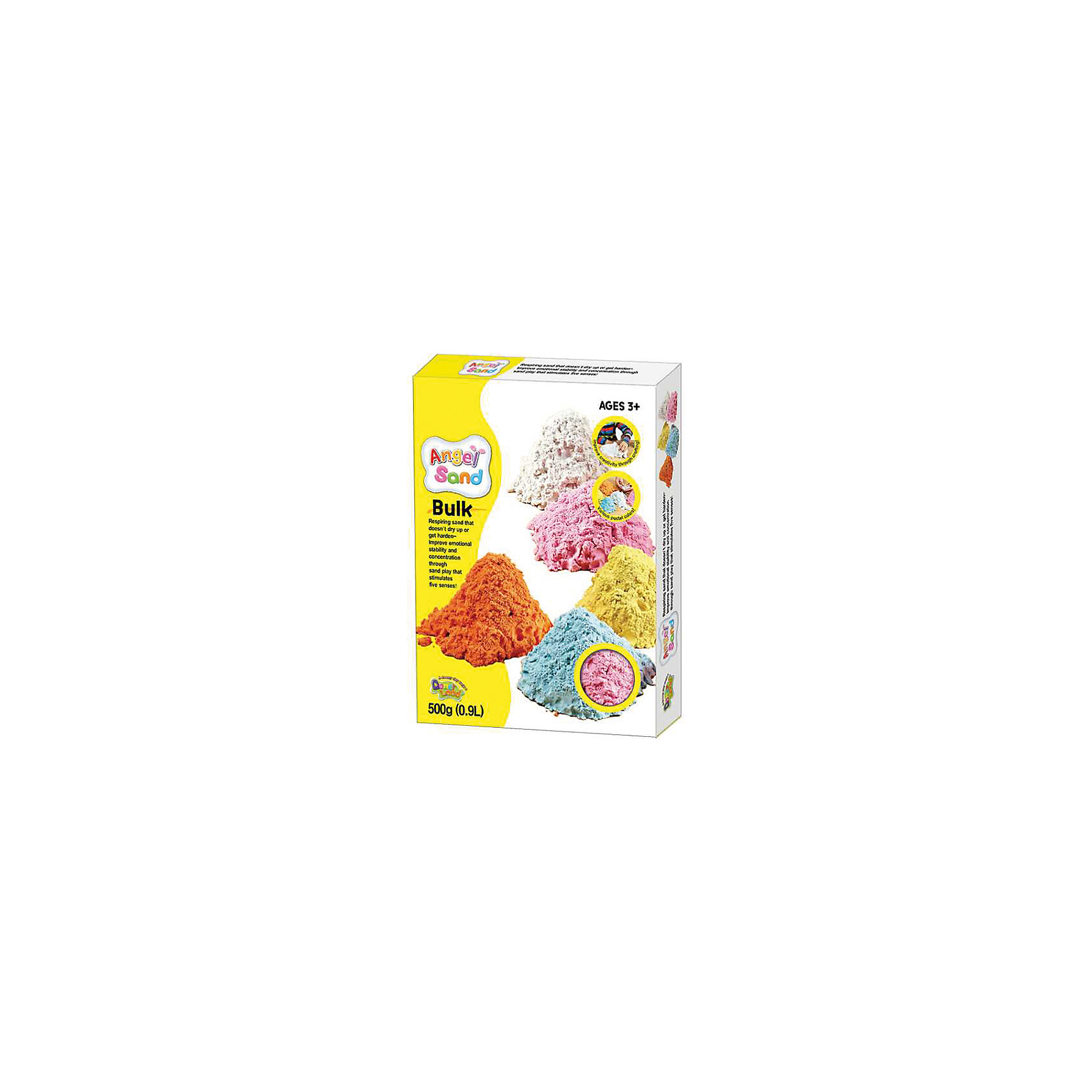 Набор для творчества Angel Sand 0,9 л (розовая) Набор для творчества Angel Sand 0,9 л (розовая)Кинетический песок<br>Характеристики товара:<br><br>• цвет: розовый<br>• не имеет резкого запаха<br>• легко принимает любую форму<br>• возраст: 3+<br>• состав: минеральный песок, глицерин, полимеры, антибактериальные добавки<br>• объем: 0,9 л<br>• комплектация: песок, коробка, инструкция<br>• страна производства: Корея<br><br>Игры с песком не только веселое, но и достаточно полезное занятие. Формование фигурок и перебирание песчинок развивает мелкую моторику малыша. Но песочницы доступны только в теплое время года. В холодное на помощь приходят домашние наборы песка и формочек. В отличие от уличного, песок из набора чистый и окрашен в разные цвета. Материалы, использованные при изготовлении товара, сертифицированы и отвечают всем международным требованиям по качеству. <br><br>Набор «Набор для творчества Angel Sand 0,9 л (розовая)» можно приобрести в нашем интернет-магазине.<br><br>Ширина мм: 140<br>Глубина мм: 200<br>Высота мм: 60<br>Вес г: 900<br>Возраст от месяцев: 36<br>Возраст до месяцев: 2147483647<br>Пол: Унисекс<br>Возраст: Детский<br>SKU: 5104615