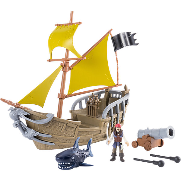 Игрушка Корабль Джека Воробья, Spin Master, Пираты Карибского моря Игрушка Корабль Джека Воробья, Spin Master, Пираты Карибского моряИгровые наборы с фигурками<br>Характеристики товара:<br><br>• возраст: от 4 лет;<br>• материал: пластик;<br>• в комплекте: корабль, акула, снаряды, фигурка Джека Воробья;<br>• длина корабля: 30 см;<br>• размер упаковки: 39х31х13 см;<br>• вес упаковки: 740 гр.;<br>• страна производитель: Китай.<br><br>Игрушка «Корабль Джека Воробья» Пираты Карибского моря Spin Master создана по мотивам известного фильма «Пираты Карибского моря: Мертвецы не рассказывают сказки». В фильме у Джека Воробья новый корабль. У корабля желтые паруса и черный флаг. На борту его стоит пушка, которая стреляет снарядами.<br><br>Игрушку «Корабль Джека Воробья» Пираты Карибского моря Spin Master можно приобрести в нашем интернет-магазине.<br><br>Ширина мм: 386<br>Глубина мм: 309<br>Высота мм: 134<br>Вес г: 734<br>Возраст от месяцев: 48<br>Возраст до месяцев: 96<br>Пол: Мужской<br>Возраст: Детский<br>SKU: 5104679
