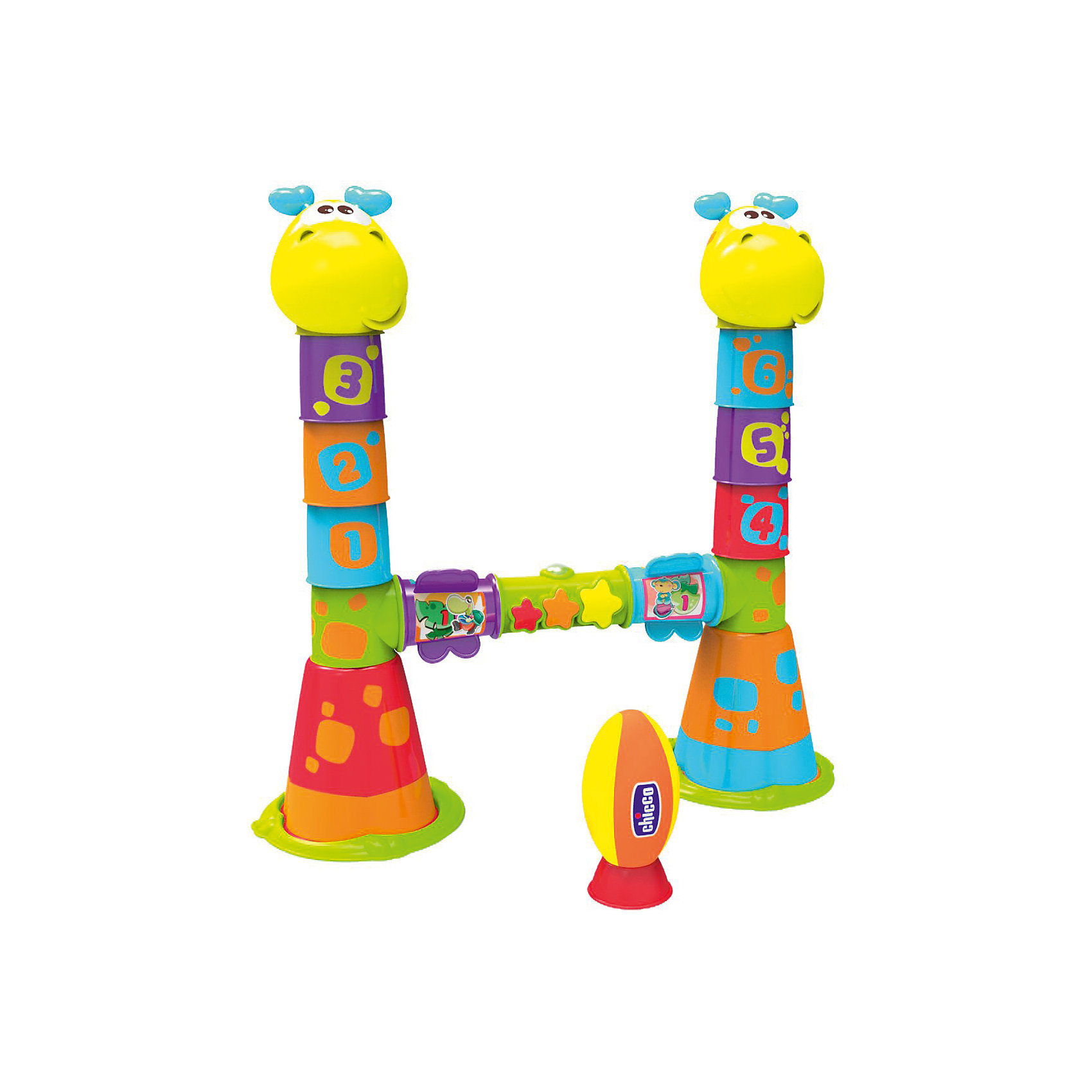 Игровой центр Регби Fit&Fun, Chicco Игровой центр Регби Fit&Fun, ChiccoИгровые столики и центры<br>Игровой центр Регби Fit&Fun, Chicco (Чикко).<br><br>Характеристики:<br><br>• Размеры, мм: 565x161x385<br>• Питание: 3 AA.<br>• Количество батареек: 3.<br>• Вес в упаковке, г: 2450.<br>• Цвет: разноцветный.<br><br>Отличная игрушка для активного и динамичного времяпровождения! 3 режима игры: - построй башню! - пройди полосу препятствий: тренируйся, чтобы стать чемпионом! - играй в регби! Вы можете провести настоящие соревнования по регби! Детки бегают, тренируются, а главное, учатся работать в команде. Когда они забивают голы, активируются световые и звуковые эффекты. Табло, расположенное на перекладине, поможет вести счет и быть честными судьями. Встречайтесь чаще с друзьями и их малышами, болейте за свои любимые команды! <br><br>Игровой центр Регби Fit&Fun, Chicco (Чикко), можно купить в нашем интернет – магазине.<br><br>Ширина мм: 560<br>Глубина мм: 175<br>Высота мм: 380<br>Вес г: 2440<br>Возраст от месяцев: 18<br>Возраст до месяцев: 60<br>Пол: Унисекс<br>Возраст: Детский<br>SKU: 5105199