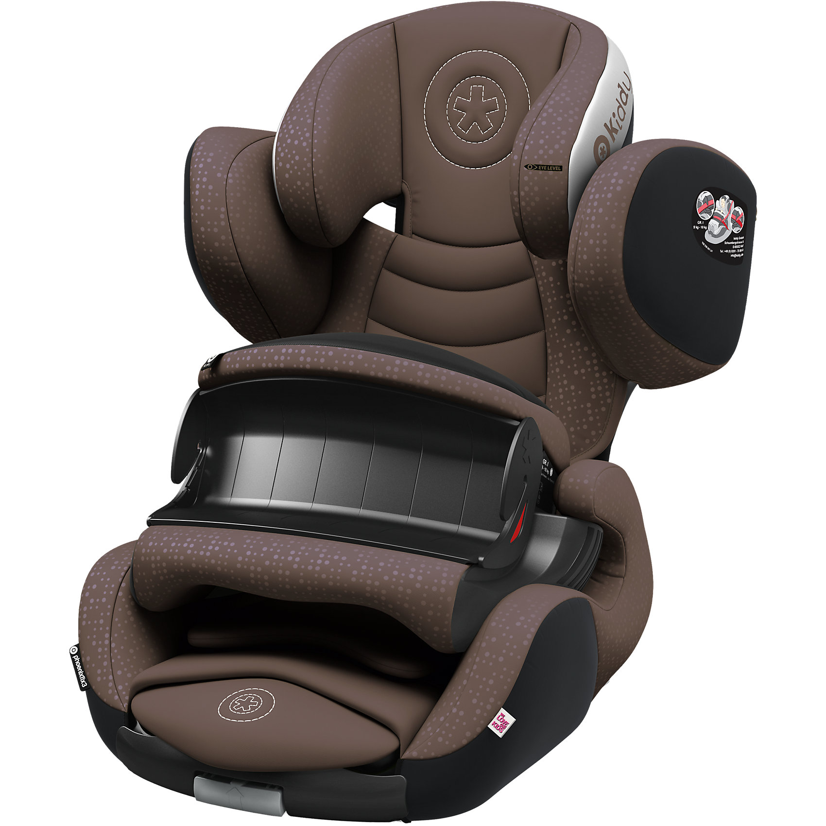 Автокресло Kiddy Phoenixfix 3, 9-18кг., Nougat Braun Автокресло Kiddy Phoenixfix 3, 9-18кг., Nougat BraunГруппа 1 (От 9 до 18 кг)<br>Детское автокресло Kiddy Phoenixfix 3 - развитие популярной модели Phoenixfix Pro 2. В конструкцию автокресла заложены самые передовые достижения компании - превосходная безопасность, оптимизированная геометрия, высокопрочные материалы и оригинальные инновационные ткани. Скобы isofix с оригинальным механизмом втягивания K-Fix+ легко складываются, что в совокупности с ультралегким весом кресла делает установку и транспортировку очень удобными. Столик выполнен из высокоэффективных энергопоглощающих материалов. Его особая форма направлена на моментальное смягчение фронтальных рывков или ударов и позволяет минимизировать риски для головы и шеи ребенка. Чехлы легко снимаются и стираются при температуре 30 градусов.<br>Вес: 6,6кг<br>Внешние размеры кресла:<br>Высота 60-68см<br>Ширина 53см<br>Глубина 45-50см<br>Внутренние размеры кресла:<br>Ширина подголовника 18см<br>Ширина плечевой зоны 29см<br>Ширина тазовой области 30см<br>Высота спинки 57-65см<br>Глубина сидушки 37-42см<br>Углы наклона 90-115 градусов (в зависимости от типа автомобиля)<br><br>Ширина мм: 745<br>Глубина мм: 512<br>Высота мм: 508<br>Вес г: 8281<br>Цвет: коричневый<br>Возраст от месяцев: 9<br>Возраст до месяцев: 36<br>Пол: Унисекс<br>Возраст: Детский<br>SKU: 5105420