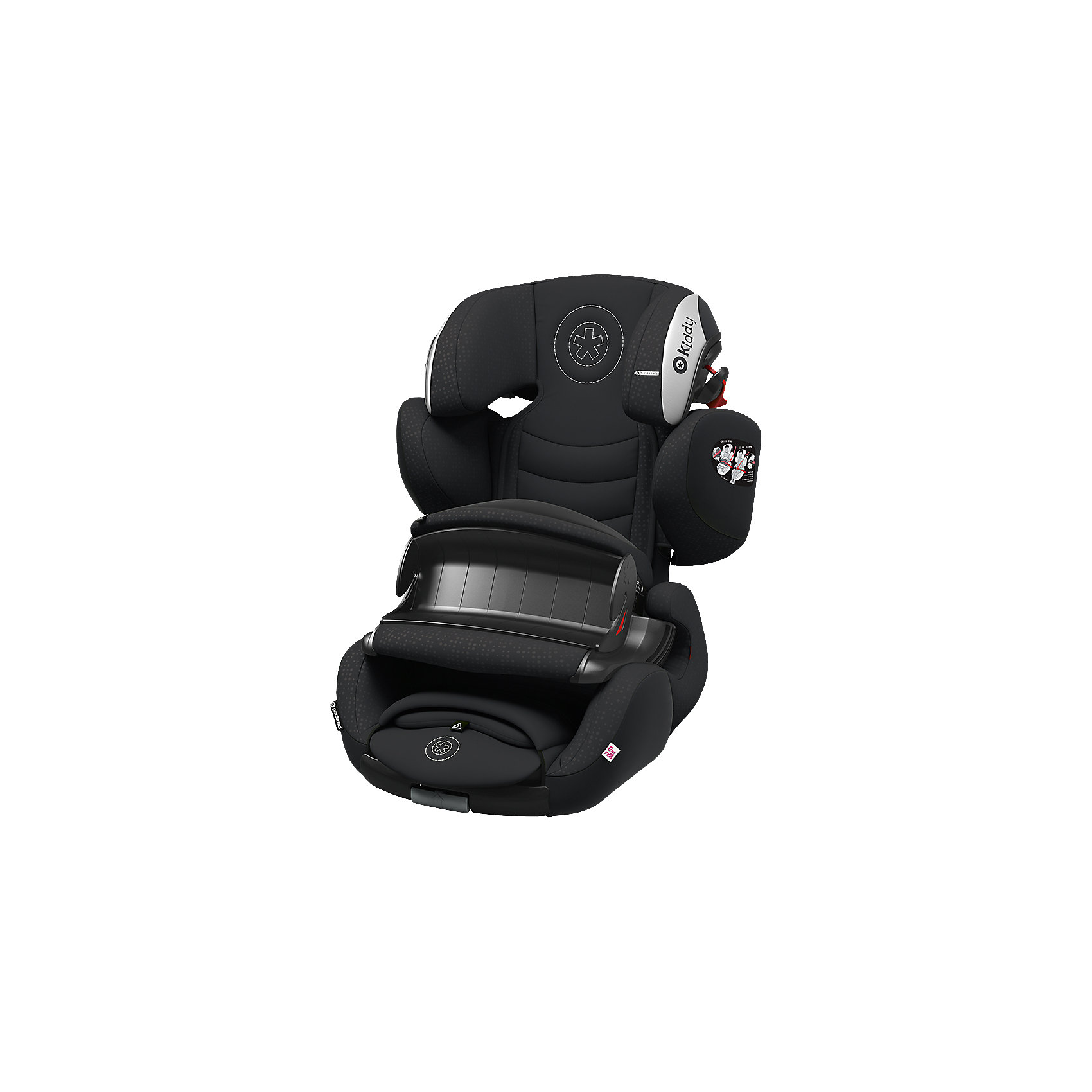 Автокресло Kiddy Guardianfix 3, 9-36кг., Onyx Black Автокресло Kiddy Guardianfix 3, 9-36кг., Onyx BlackГруппа 1-2-3 (От 9 до 36 кг)<br>Kiddy GuardianFix 3 (Кидди Гардианфикс 3) – детское автомобильное кресло гр. 123 со столиком безопасности и свободной регулировкой по углу наклона, оснащено креплениями Isofix, подходит детям от 9 мес. до 12 лет (9-36 кг), ростом от 75 до 150 см. Характеристики этой модели обеспечивают ребенку комфорт в длительных поездках и повышенную безопасность в аварийных ситуациях. Для самых маленьких в гр. 1 предусмотрена фиксация с помощью столика безопасности. Характеристики: анатомическая форма кресла позволяет ребенку наслаждаться путешествиями с комфортом;<br>Ортопедический корпус из пластика повышенной прочности обеспечивает максимум безопасности;<br>Амортизирующие прослойки и форма корпуса помогают в правильном формировании осанки у ребенка;<br>Спинка автокресла регулируется по углу наклона благодаря плавающему креплению и выдвижным изофикс;<br>Регулируемый плечевой щит настраивается по росту с подголовником и фиксируется в одном из семи положений;<br>Направляющие в подголовнике отвечает за правильное размещение ремня автомобиля на плече и грудной клетке ребенка;<br>Дышащий материал сиденья впитывает влагу, устойчив к загрязнениям и препятствует впитыванию посторонних запахов;<br>Износостойкая отделка автокресла с вентилируемой спинкой при необходимости снимается для деликатной стирки.<br><br>Ширина мм: 710<br>Глубина мм: 500<br>Высота мм: 490<br>Вес г: 10250<br>Цвет: черный<br>Возраст от месяцев: 9<br>Возраст до месяцев: 144<br>Пол: Унисекс<br>Возраст: Детский<br>SKU: 5105430