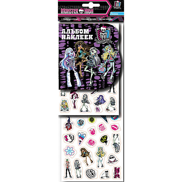 Наклейки 1, Monster High Наклейки 1, Monster HighКнижки с наклейками<br>Характеристики товара:<br><br>- цвет: разноцветный;<br>- материал: бумага;<br>- количество страниц: 8;<br>- формат: 34,5 x 14,5 см;<br>- возраст: 5+;<br>- обложка: мягкая.<br><br>Набор наклеек – отличный подарок для девочек, которые любят персонажей кукол-монстров. В сборнике есть целых 8 листов красочных наклеек с глянцевым или блестящим покрытием! Готовыми картинками можно украсить комнату, тетрадки или блокноты. Стикеры подходят для декорирования любых поверхностей, так как при их удалении не оставляют следов. Все материалы, использованные при производстве издания, соответствуют всем стандартам качества и безопасности. <br><br>Сборник Наклейки 1, Monster High от компании Росмэн можно приобрести в нашем интернет-магазине.<br><br>Ширина мм: 345<br>Глубина мм: 125<br>Высота мм: 2<br>Вес г: 49<br>Возраст от месяцев: 60<br>Возраст до месяцев: 84<br>Пол: Женский<br>Возраст: Детский<br>SKU: 5109856