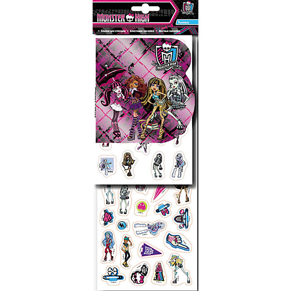 Наклейки 2, Monster High Наклейки 2, Monster HighКнижки с наклейками<br>Характеристики товара:<br><br>- цвет: разноцветный;<br>- материал: бумага;<br>- количество страниц: 8;<br>- формат: 34,5 x 14,5 см;<br>- возраст: 5+;<br>- обложка: мягкая.<br><br>Набор наклеек – отличный подарок для девочек, которые любят персонажей кукол-монстров. В сборнике есть целых 8 листов красочных наклеек с глянцевым или блестящим покрытием! Готовыми картинками можно украсить комнату, тетрадки или блокноты. Стикеры подходят для декорирования любых поверхностей, так как при их удалении не оставляют следов. Все материалы, использованные при производстве издания, соответствуют всем стандартам качества и безопасности. <br><br>Сборник Наклейки 2, Monster High от компании Росмэн можно приобрести в нашем интернет-магазине.<br><br>Ширина мм: 345<br>Глубина мм: 125<br>Высота мм: 3<br>Вес г: 48<br>Возраст от месяцев: 60<br>Возраст до месяцев: 84<br>Пол: Женский<br>Возраст: Детский<br>SKU: 5109857