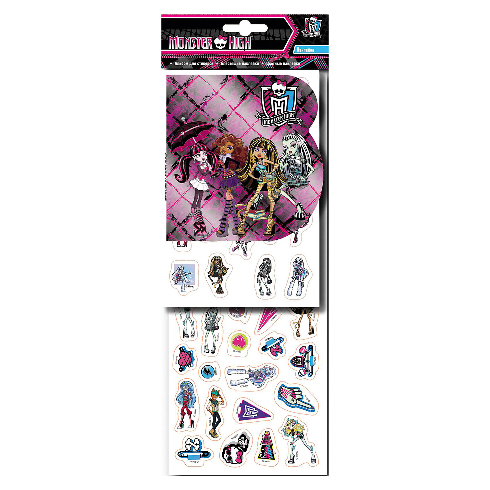 Наклейки 2, Monster High Наклейки 2, Monster HighТворчество для малышей<br>Характеристики товара:<br><br>- цвет: разноцветный;<br>- материал: бумага;<br>- количество страниц: 8;<br>- формат: 34,5 x 14,5 см;<br>- возраст: 5+;<br>- обложка: мягкая.<br><br>Набор наклеек – отличный подарок для девочек, которые любят персонажей кукол-монстров. В сборнике есть целых 8 листов красочных наклеек с глянцевым или блестящим покрытием! Готовыми картинками можно украсить комнату, тетрадки или блокноты. Стикеры подходят для декорирования любых поверхностей, так как при их удалении не оставляют следов. Все материалы, использованные при производстве издания, соответствуют всем стандартам качества и безопасности. <br><br>Сборник Наклейки 2, Monster High от компании Росмэн можно приобрести в нашем интернет-магазине.<br><br>Ширина мм: 345<br>Глубина мм: 125<br>Высота мм: 3<br>Вес г: 48<br>Возраст от месяцев: 60<br>Возраст до месяцев: 84<br>Пол: Женский<br>Возраст: Детский<br>SKU: 5109857