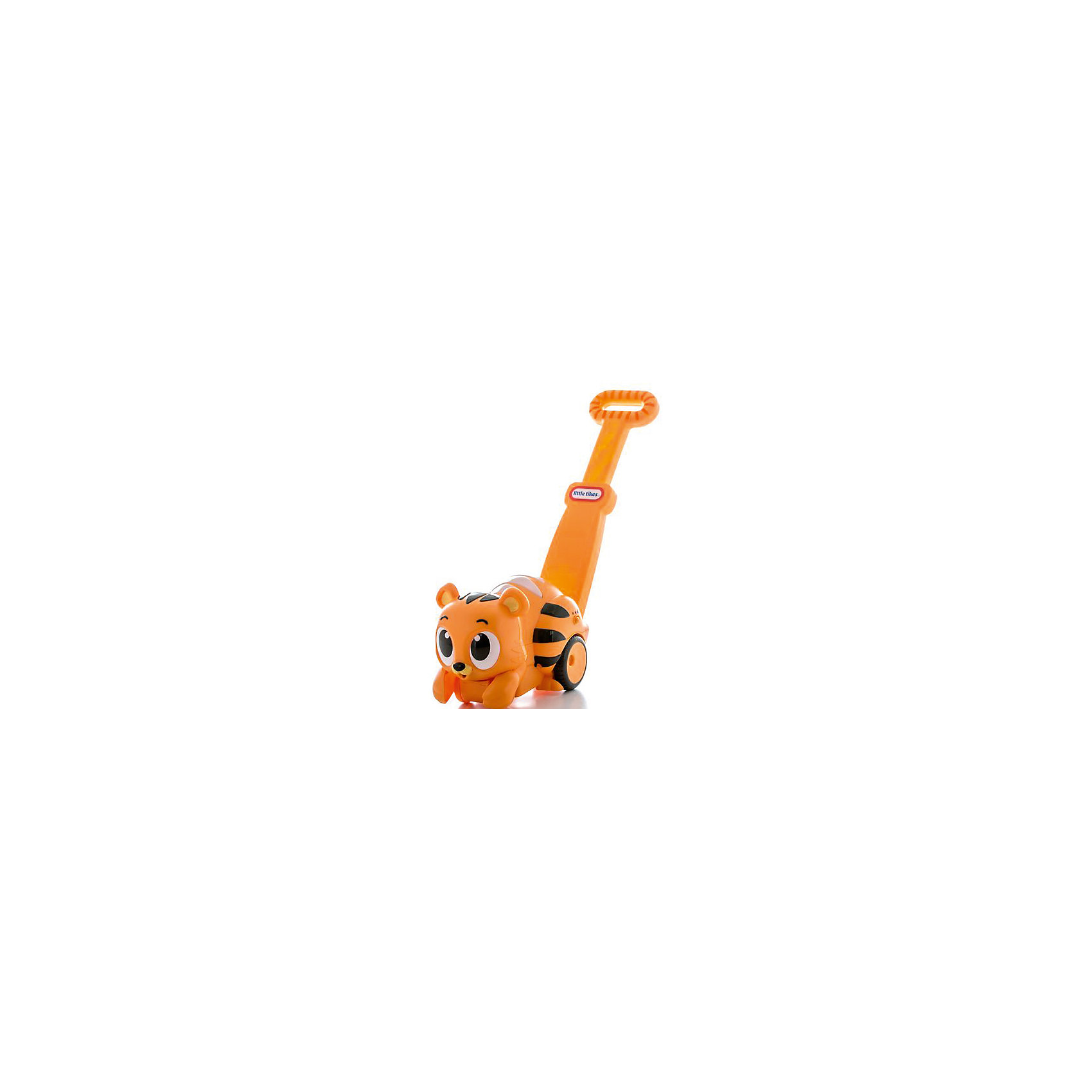 Развивающая каталка Тигр со световыми эффектами, Little Tikes Развивающая каталка Тигр со световыми эффектами, Little TikesИгрушки-каталки<br>Характеристики товара:<br><br>- цвет: разноцветный;<br>- материал: пластик; <br>- габариты упаковки: 46х27х14 см;<br>- вес: 1385 г;<br>- световые и звуковые эффекты;<br>- возраст: 12+ месяцев.<br><br>Уникальная игрушка-каталка проецирует разноцветные фигурки! Передвигая игрушку, малыш увидит и услышит звуковые и световые эффекты: тигр смеется и ловит светлячков. Игрушки–каталки особенно важны при развитии малыша, так как помогают ему при первых шагах. Игрушка познакомит ребенка с причинно-следственной связью. Материалы, использованные при изготовлении изделия, абсолютно безопасны и полностью отвечают международным требованиям по качеству детских товаров.<br><br>Игрушку Развивающая каталка Тигр можно купить в нашем интернет-магазине.<br><br>Ширина мм: 460<br>Глубина мм: 270<br>Высота мм: 140<br>Вес г: 1385<br>Возраст от месяцев: 12<br>Возраст до месяцев: 2147483647<br>Пол: Унисекс<br>Возраст: Детский<br>SKU: 5115460