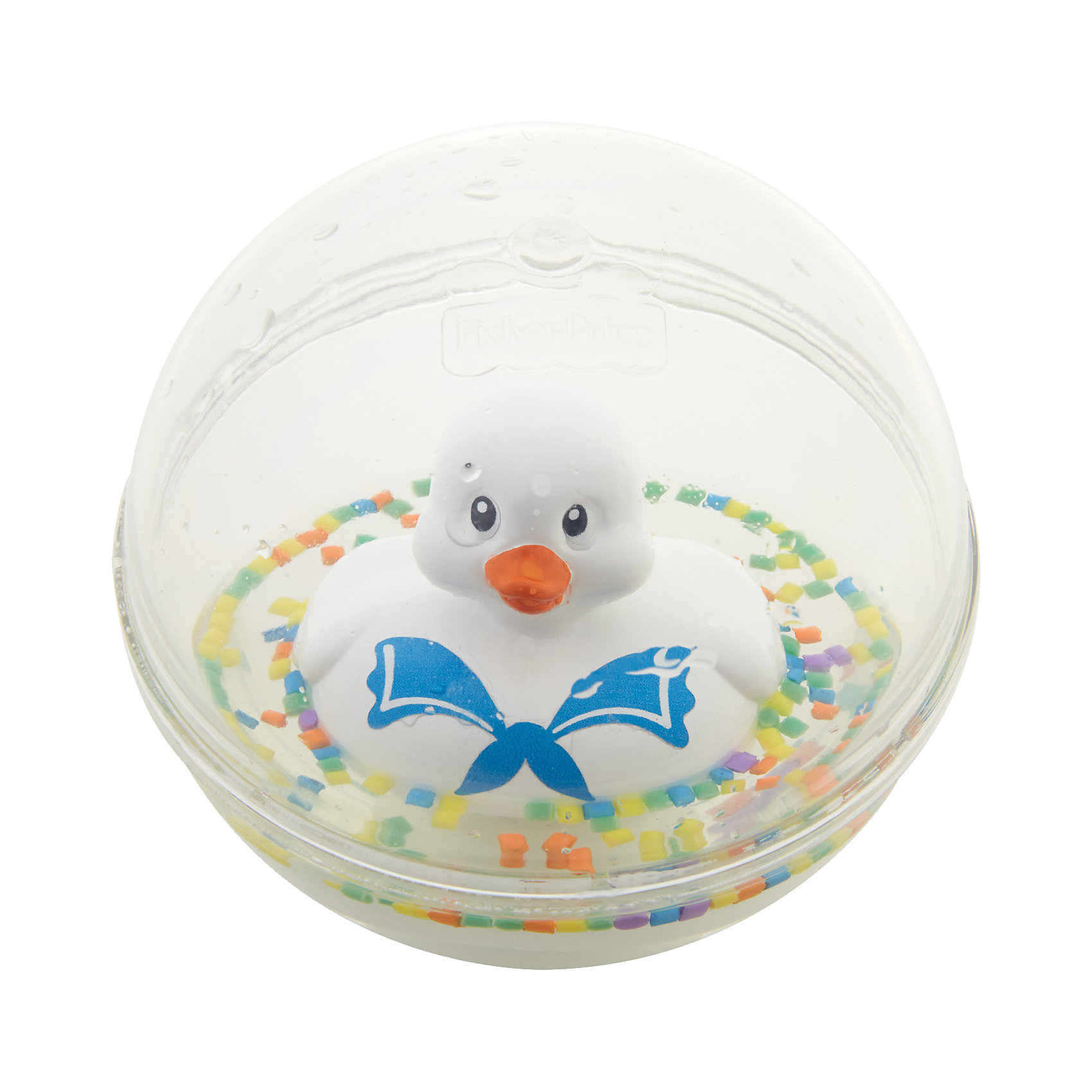 Развивающая игрушка Уточка с плавающими шариками, белая, Fisher Price Развивающая игрушка Уточка с плавающими шариками, белая, Fisher PriceРазвивающие игрушки<br>Характеристики товара:<br><br>• возраст от 3 месяцев;<br>• материал: пластик;<br>• диаметр 8,5 см;<br>• размер упаковки 16х13,5х10 см;<br>• вес упаковки 300 гр.;<br>• страна производитель: Китай.<br><br>Развивающая игрушка Уточка с плавающими шариками Fisher Price белая сделает купание малыша или игру дома забавными и увлекательными. Игрушка выполнена в виде прозрачного шарика с плавающей внутри уточкой, который малыш может толкать, переворачивать, катать. Внутри шарика разноцветные детали, похожие на конфетти. В процессе игры у малыша развиваются мелкая моторика рук, тактильные ощущения, зрительное восприятие.<br><br>Развивающую игрушку Уточка с плавающими шариками Fisher Price белую можно приобрести в нашем интернет-магазине.<br><br>Ширина мм: 166<br>Глубина мм: 101<br>Высота мм: 137<br>Вес г: 235<br>Возраст от месяцев: 3<br>Возраст до месяцев: 24<br>Пол: Унисекс<br>Возраст: Детский<br>SKU: 5117320