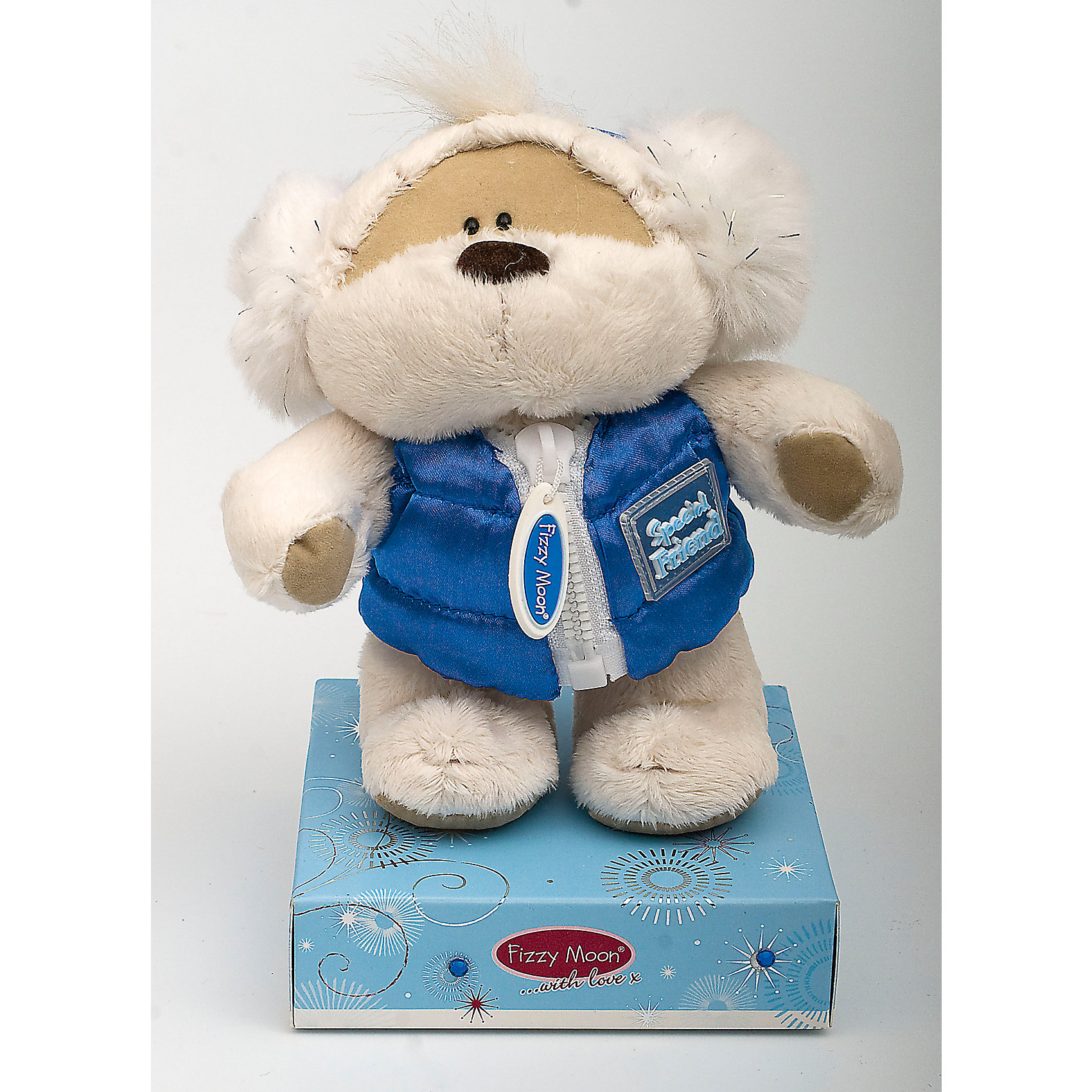 Мишка, 13 см, Fizzy Moon Мишка, 13 см, Fizzy MoonМишка, 13 см, Fizzy Moon (Физзи Мун).<br><br>Характеристики:<br><br>- Размер: 13 см.<br>- Материал: искусственный мех, текстиль<br><br>Сентиментальный медвежонок по имени Физзи Мун в голубом атласном жилете с надписью Special Friend и белых меховых наушниках, стоящий на подставке, вызывает только положительные эмоции. Трогательный и обаятельный мишка порадует как детей, так и взрослых. У мишки умилительная смешная мордашка, забавный носик и черные как угольки глазки. Он изготовлен из высококачественных материалов. Fizzy Moon (Физзи Мун) всемирно известный бренд игрушек, который уже завоевал любовь и популярность! Добрый мишка Физзи Мун станет отличным подарком!<br><br>Мишку, 13 см, Fizzy Moon (Физзи Мун) можно купить в нашем интернет-магазине.<br><br>Ширина мм: 9999<br>Глубина мм: 9999<br>Высота мм: 9999<br>Вес г: 160<br>Возраст от месяцев: 36<br>Возраст до месяцев: 2147483647<br>Пол: Женский<br>Возраст: Детский<br>SKU: 5119982